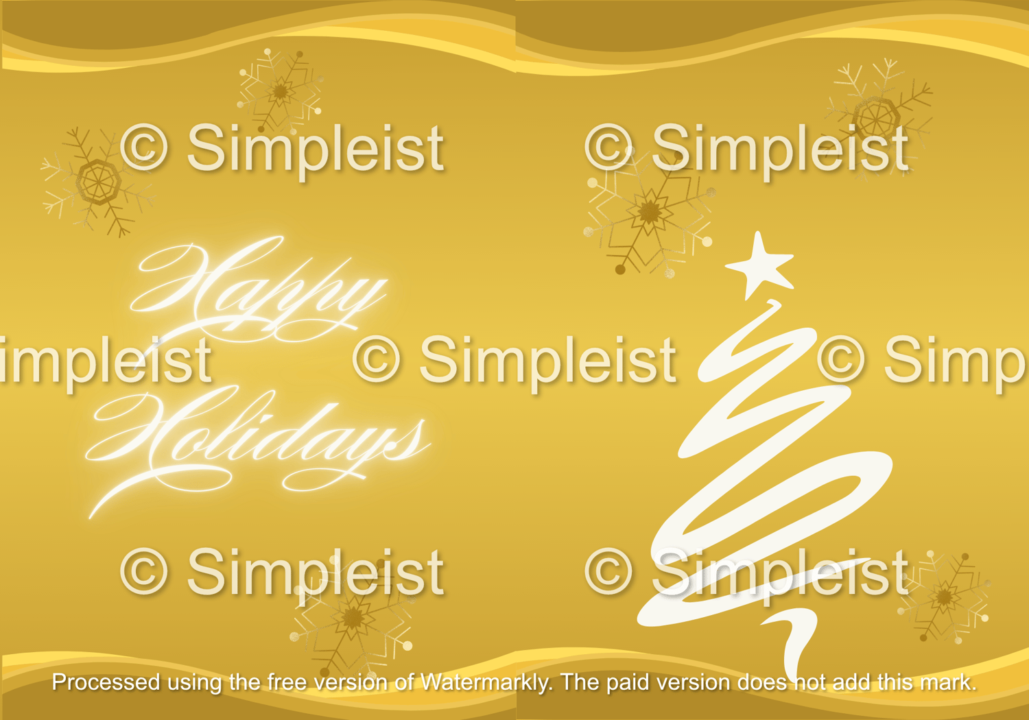 Customizable Brush Stroke Christmas Tree Folded Card Portrait | Digital Canva Template. Outside design