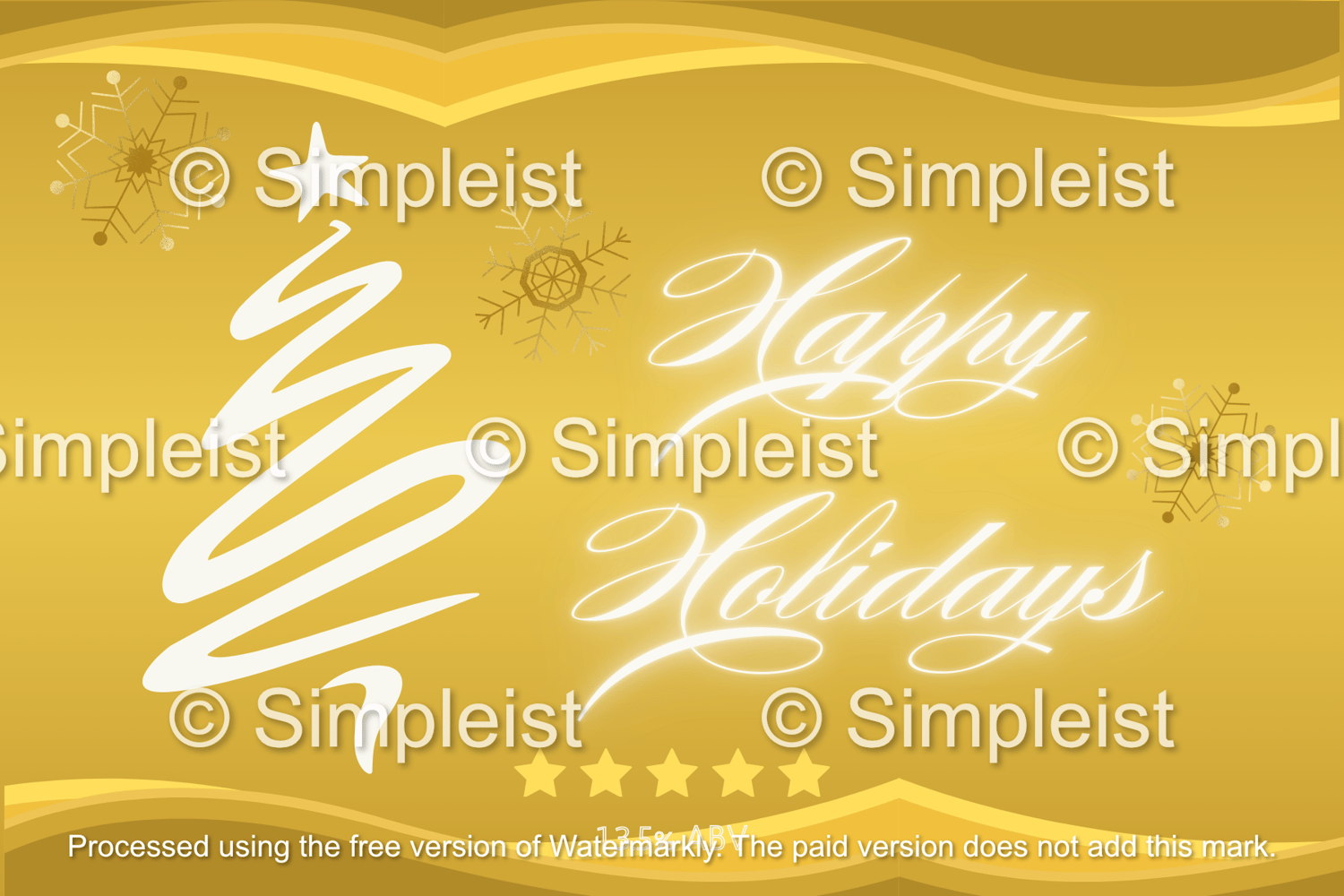 Customizable Brush Stroke Christmas Tree Sticker Label 6"x4" | Digital Canva Template. Design