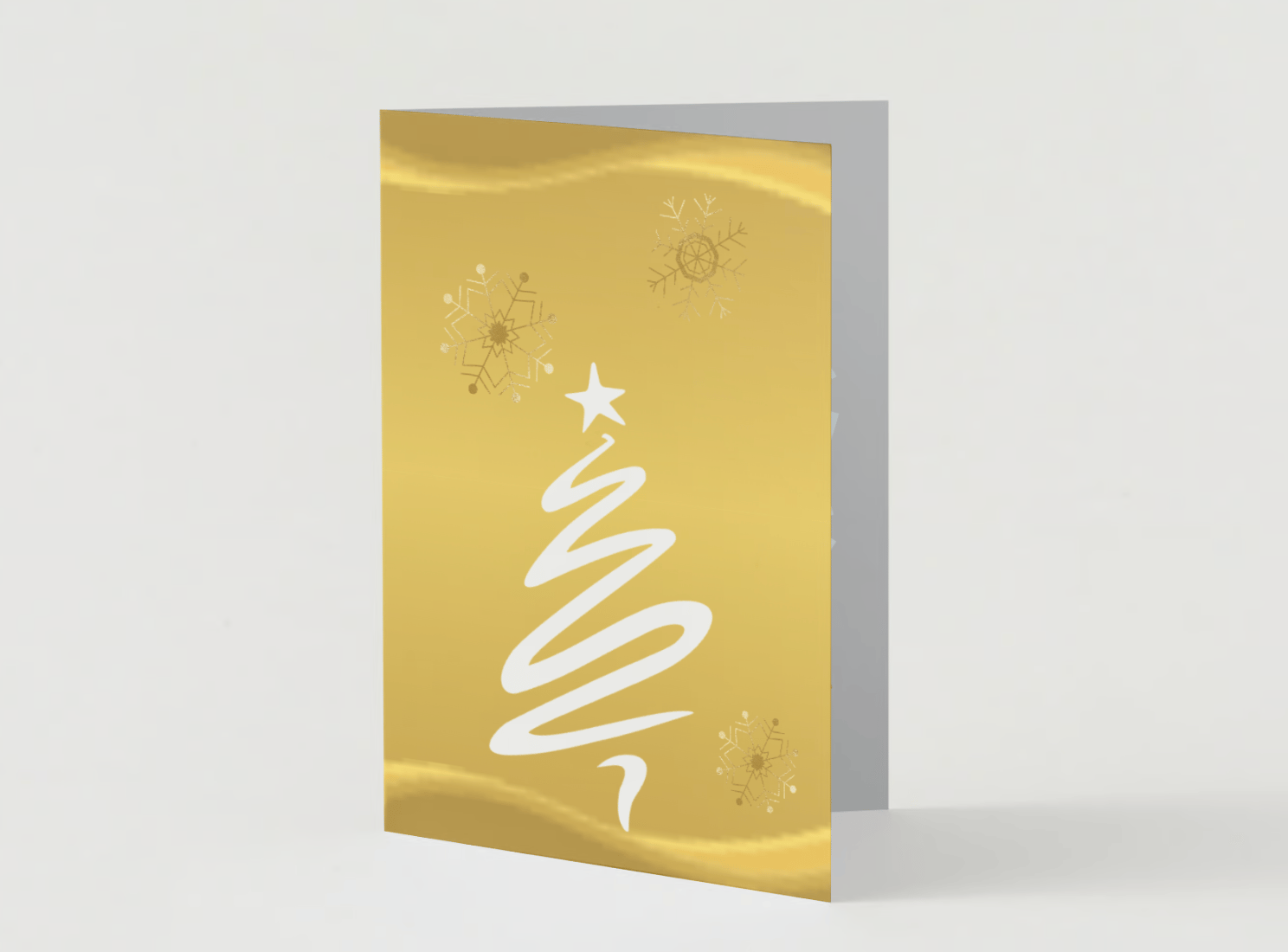 Brush Stroke Christmas Tree Canva Template Bundle | 6 Customizable Designs | Holiday Season Digital Download. Mock card portrait outside front view