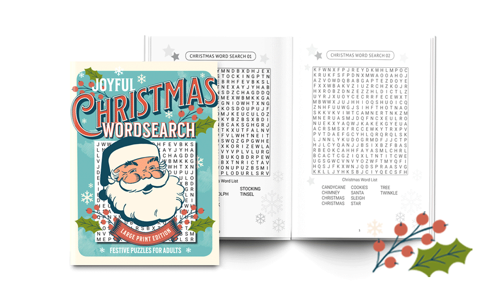Joyful Christmas Word Search Book Large Print Edition