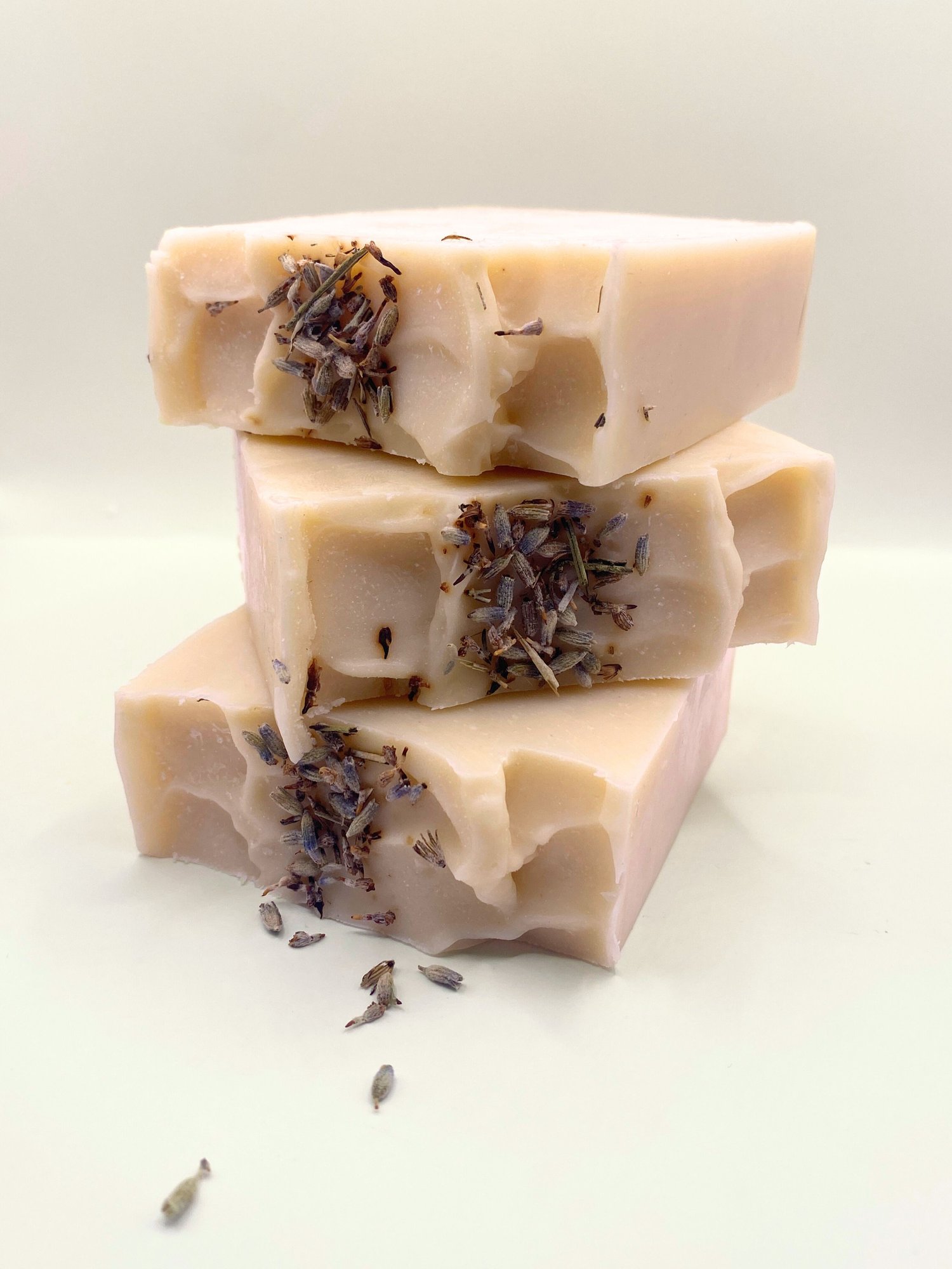 Natural handmade soap scented with lavender, rosemary, and ylang-ylang essesntial oils