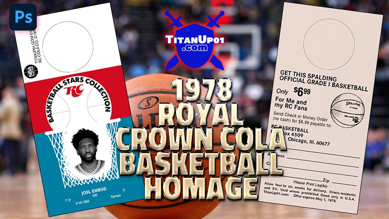 1978 Royal Crown Cola Basketball Homage Photoshop PSD Templates