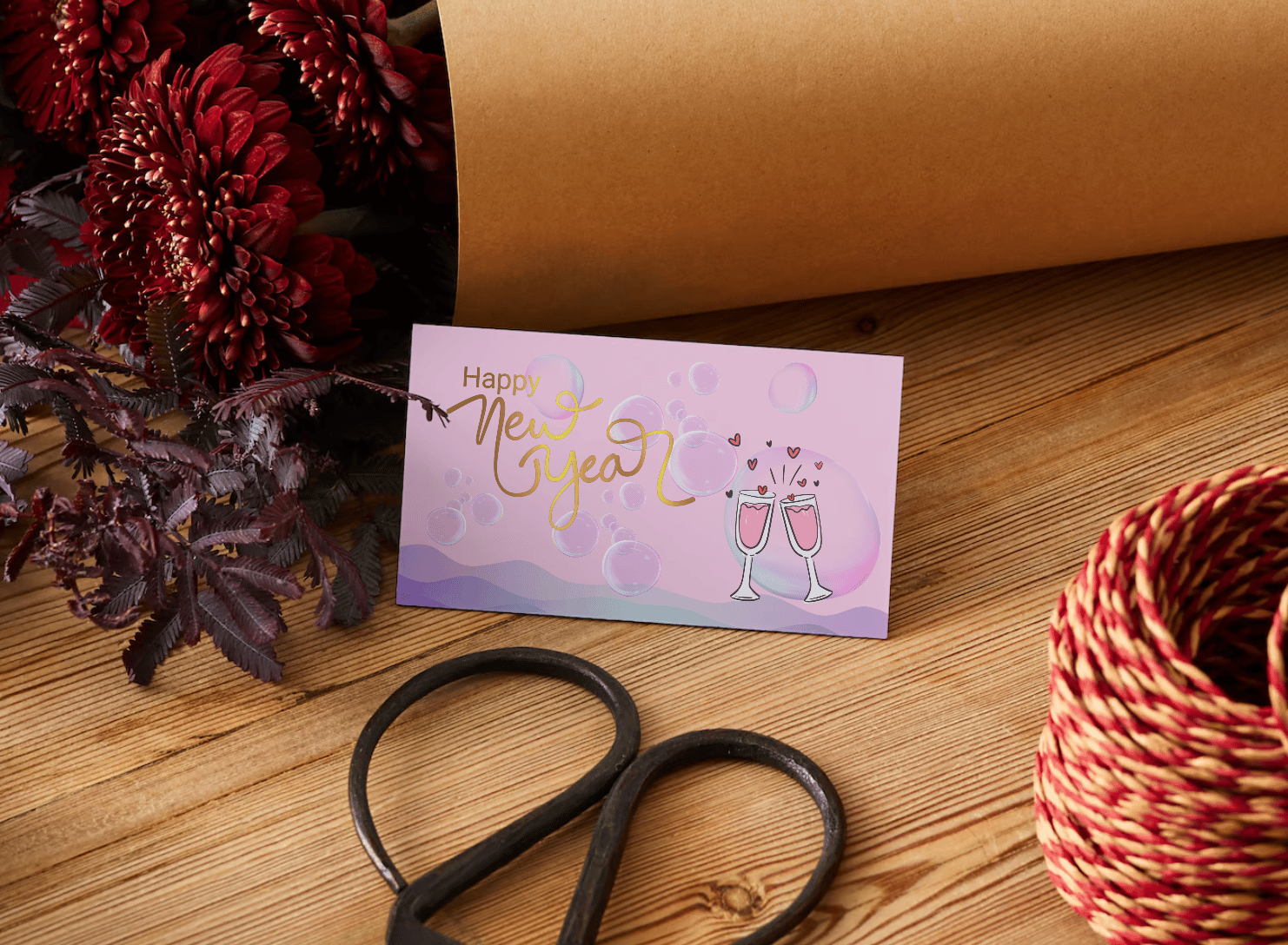 Customizable Cheers to Loves Gift/Favor Tag| Digital Canva Template. Mock card front view