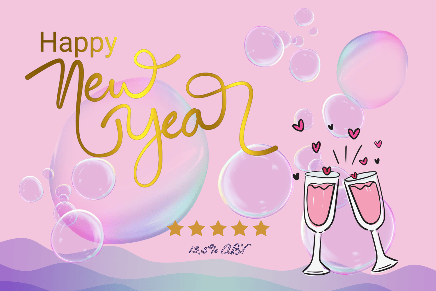 Customizable Cheers to Love Sticker Label 6"x4" | Digital Canva Template. Design