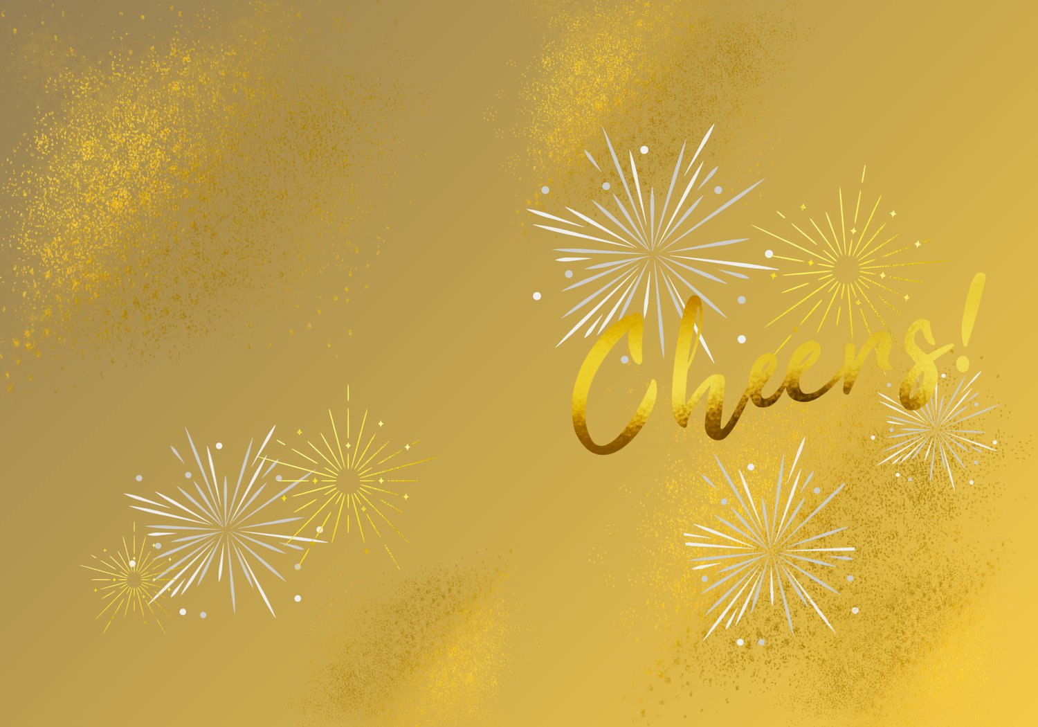 Customizable Bold Cheers Celebration Folded Card Portrait | Digital Canva Template. Outside design