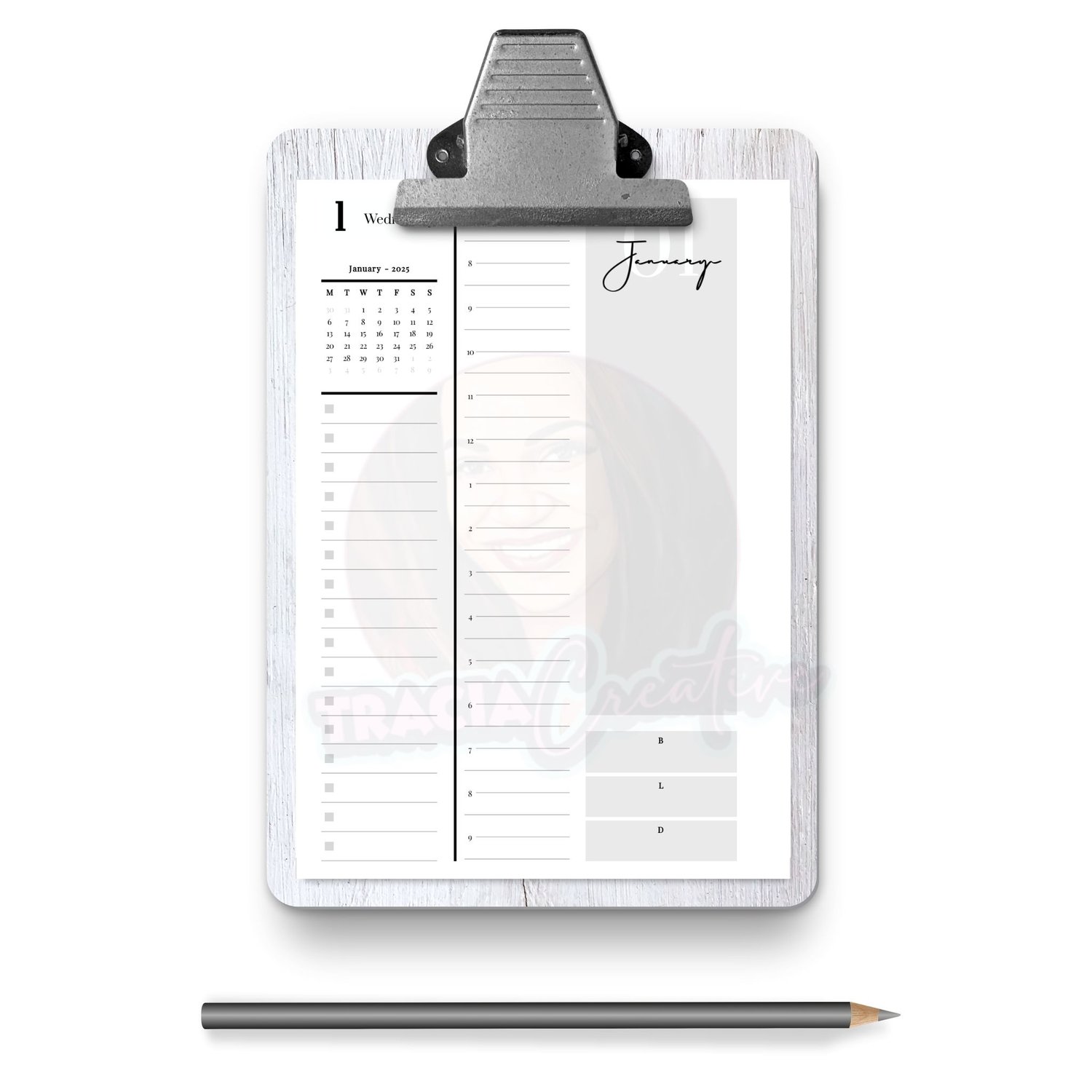 Sleek Minimalist 2025 Daily Dated Planner for Effortless Organization