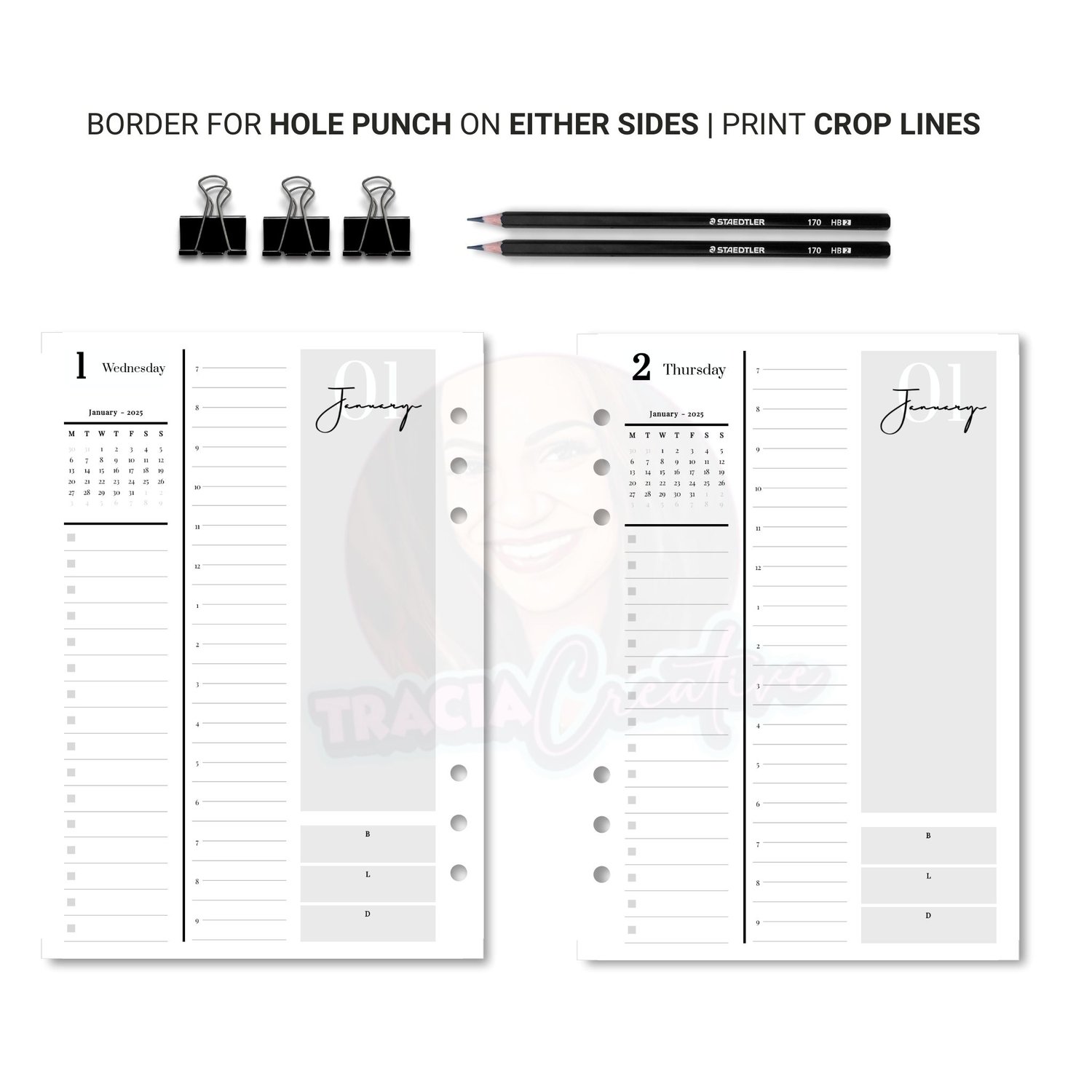 Sleek Minimalist 2025 Daily Dated Planner for Effortless Organization