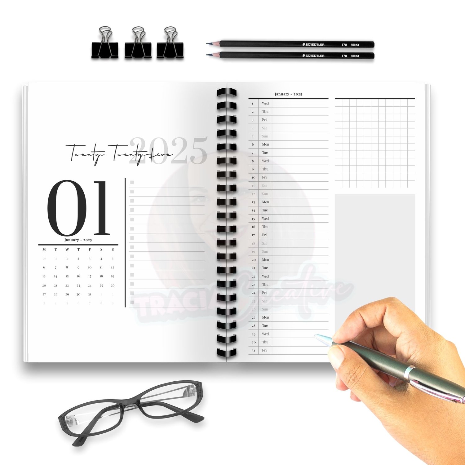 Elegant Minimalist 2025 Monthly Calendar for Planning Success