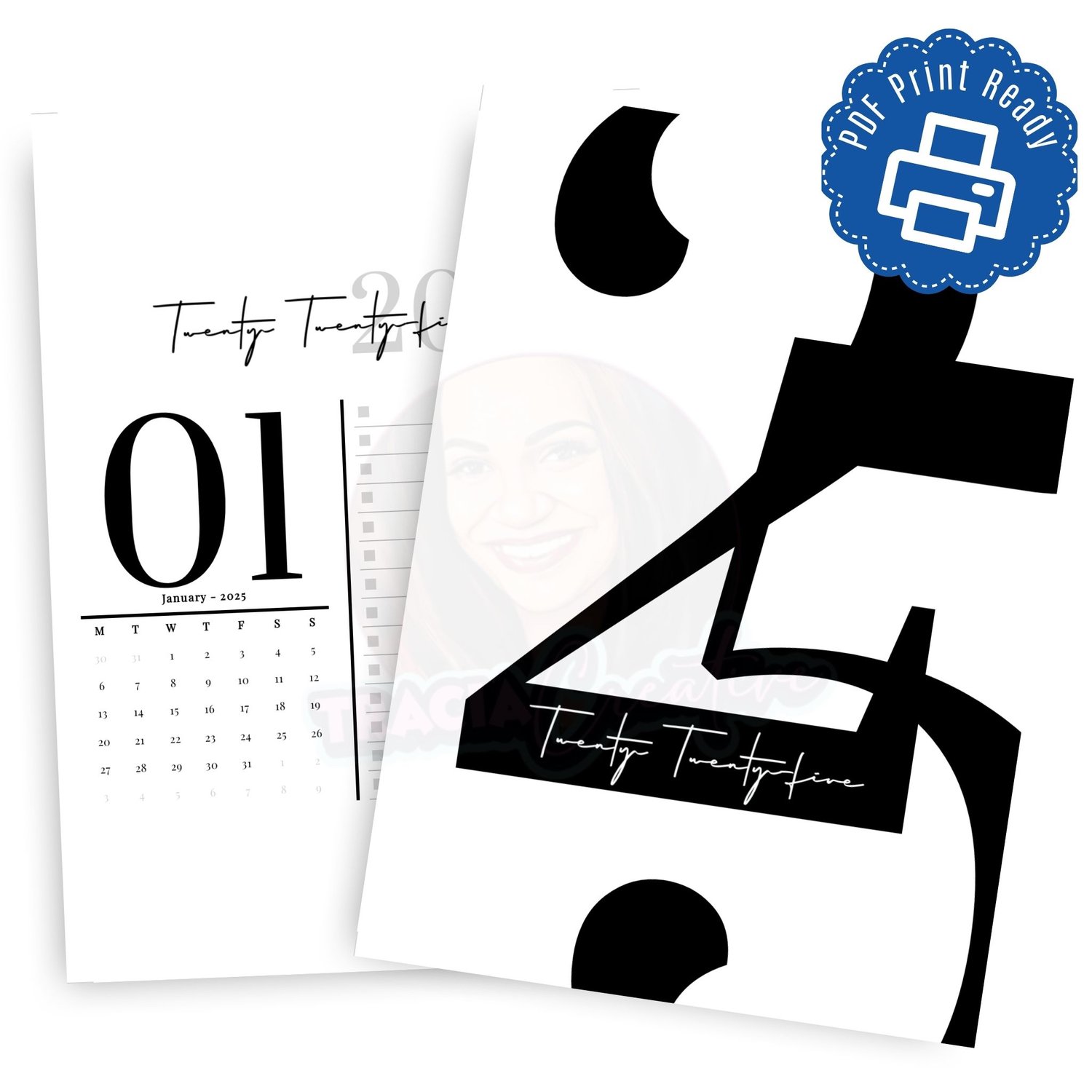 Elegant Minimalist 2025 Monthly Calendar for Planning Success