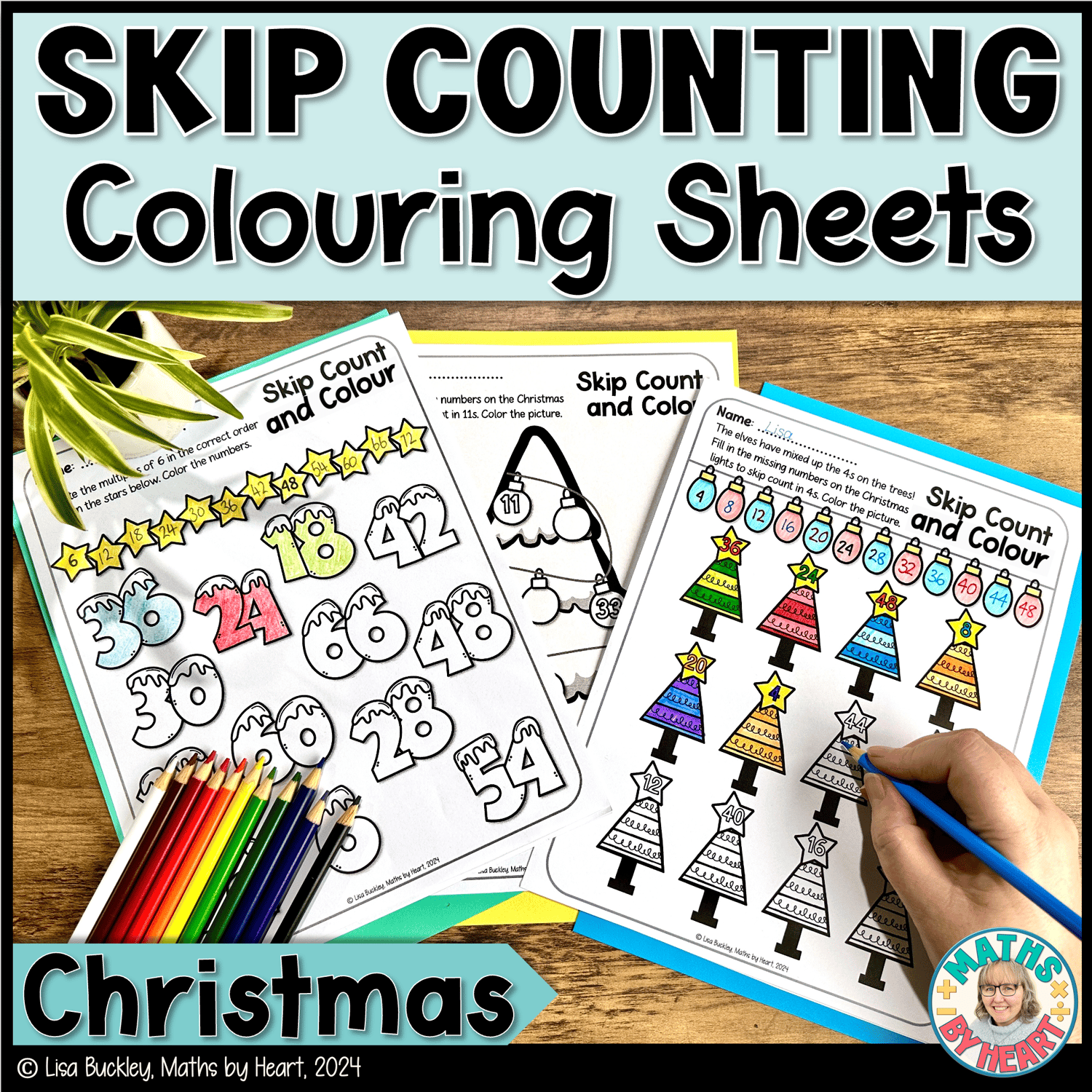 Skip Counting Christmas Multiplication Maths Worksheets