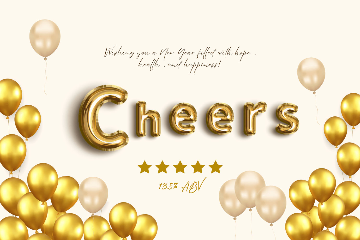 Customizable Cheers Celebration Balloons Sticker Label 6"x4" | Digital Canva Template. Design