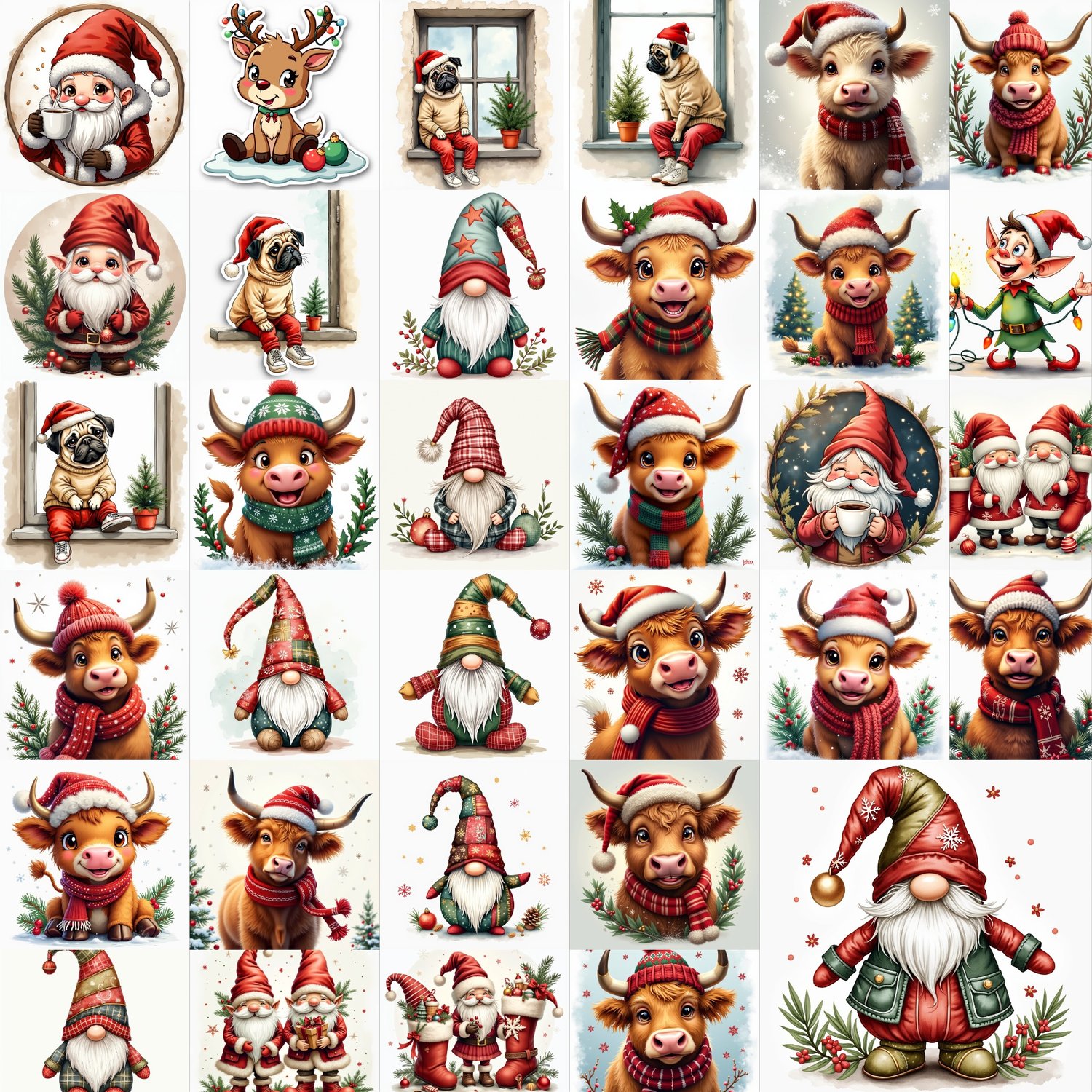 Coasters and Mugs: Ideal for creating customized coasters, mugs, and other drinkware that bring holiday cheer to everyday moments. Transfer to logs or mod podge on any item around the house