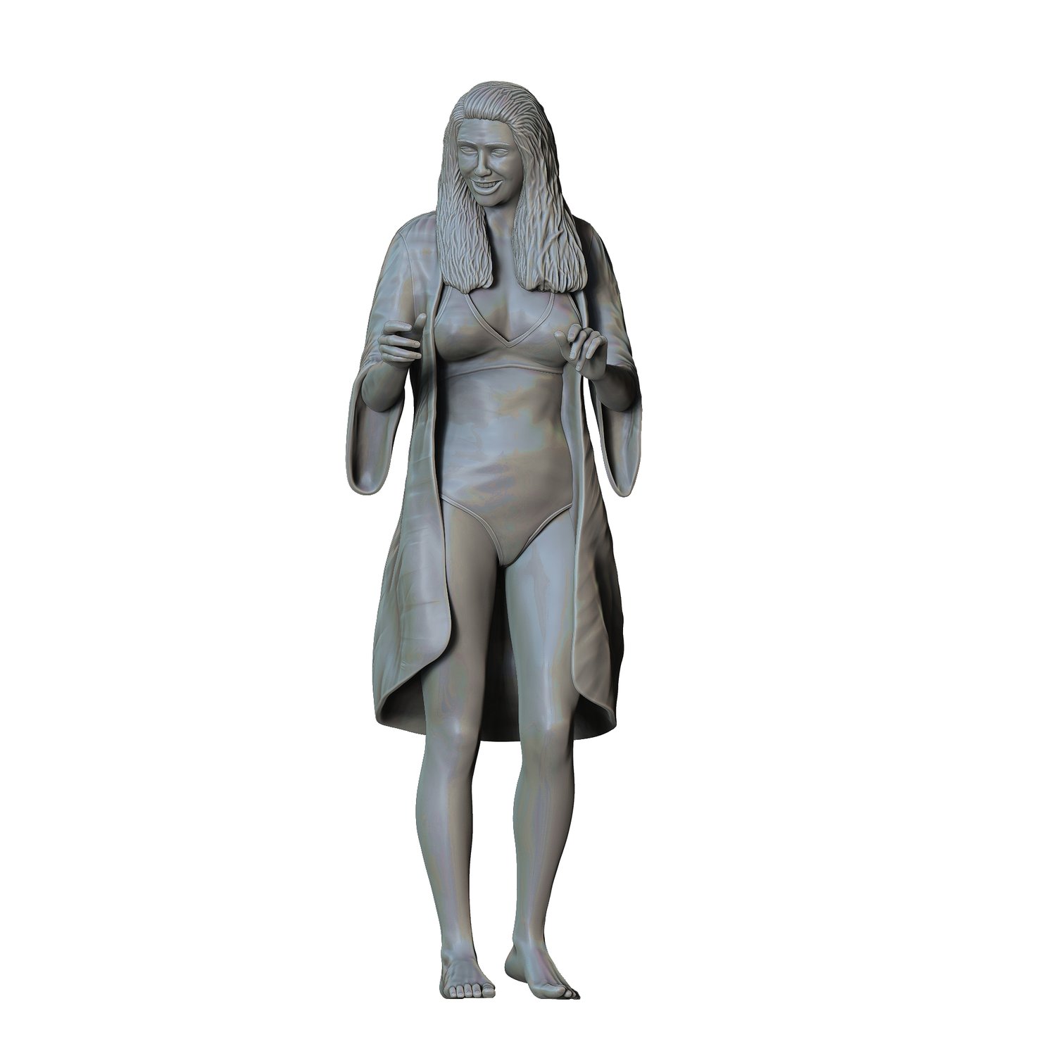3dp Miniatures, Pool Party woman drinking, STL Files