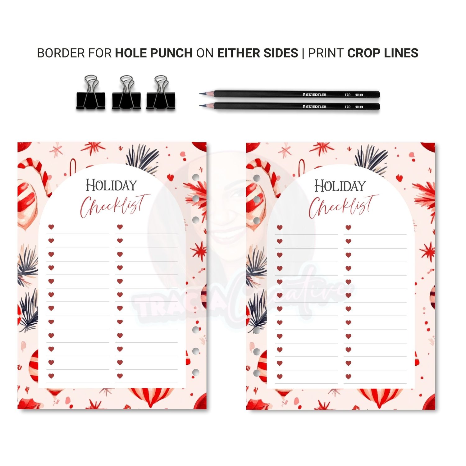 Christmas Holiday Checklist | A6 Planner Insert PDF