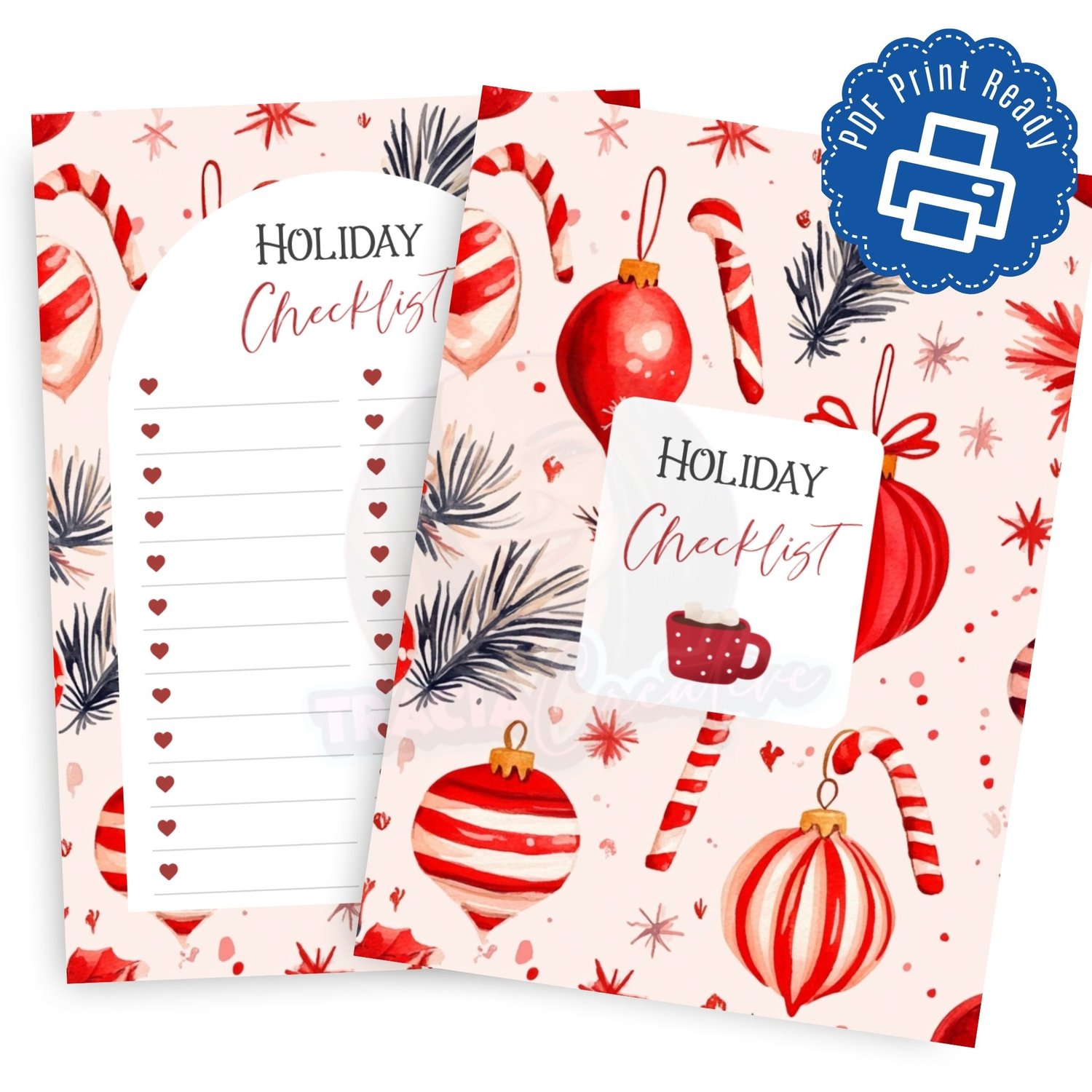 Christmas Holiday Checklist | A6 Planner Insert PDF