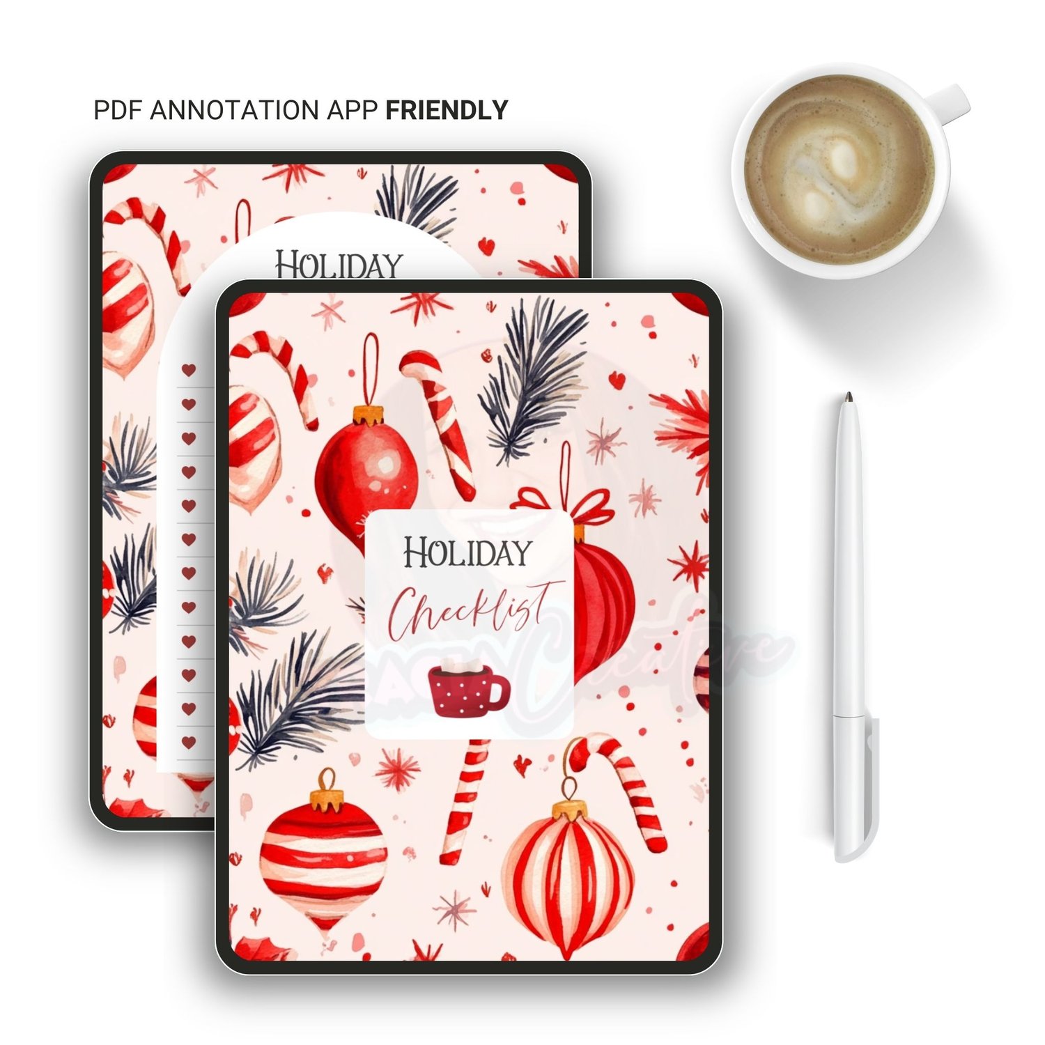 Christmas Holiday Checklist | A6 Planner Insert PDF