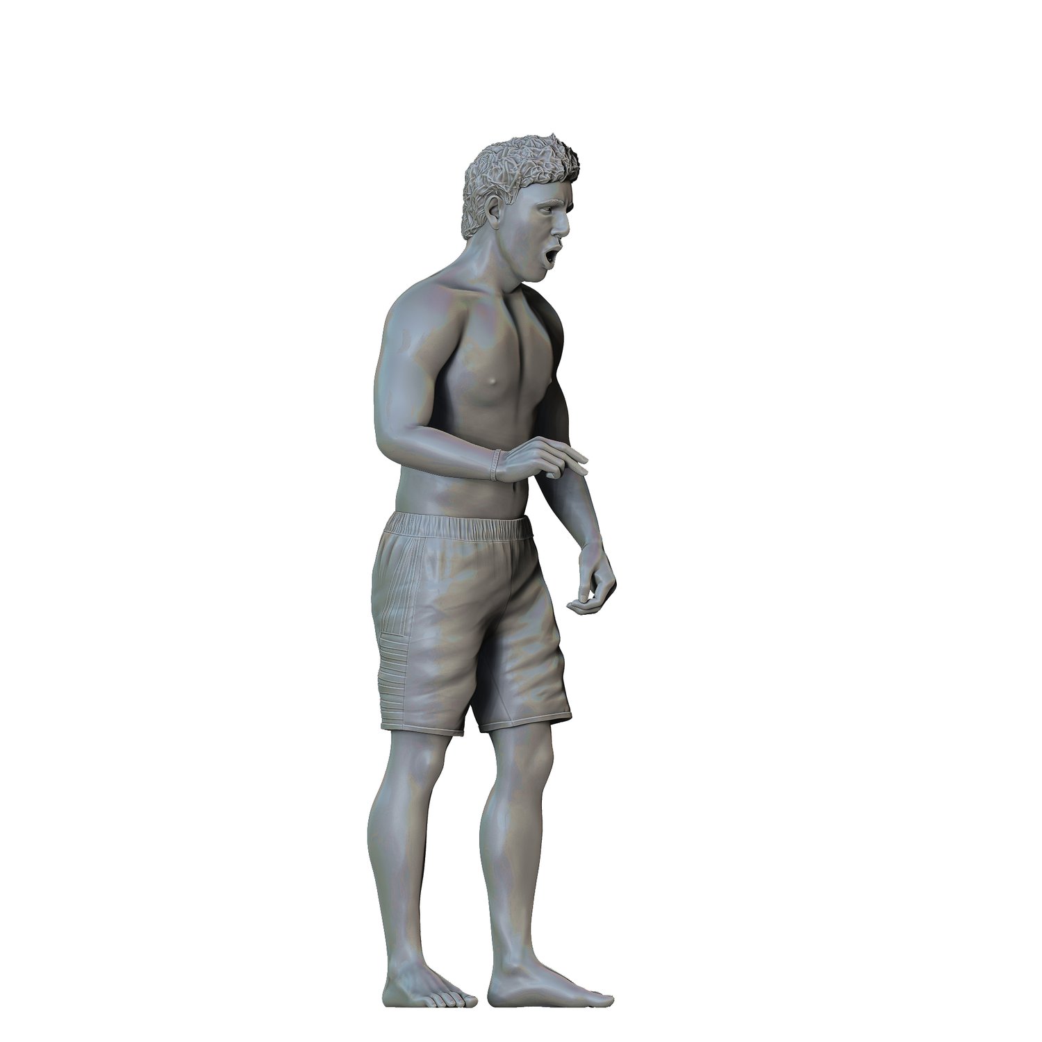 3DP Miniatures, Pool Party man drinking beer, STL Files, 3D Printable