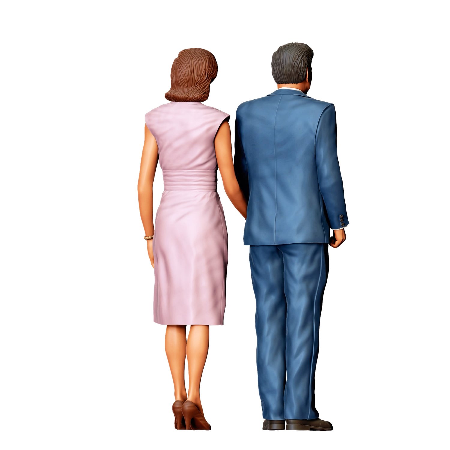 3DP Miniatures, John F Kennedy USA president and Jacqueline Kennedy Onassis, STL Files, 3D Print Files