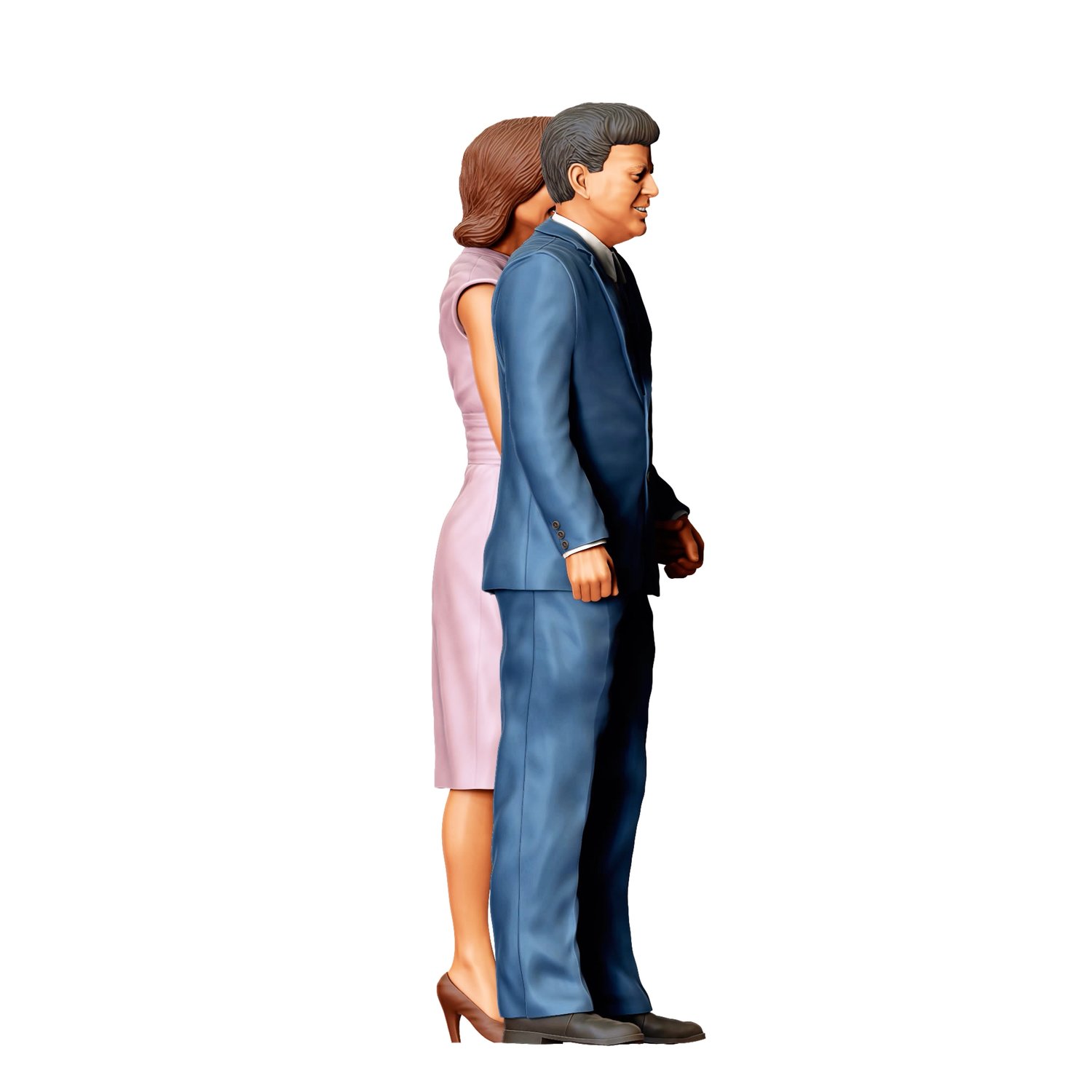 3DP Miniatures, John F Kennedy USA president and Jacqueline Kennedy Onassis, STL Files, 3D Print Files