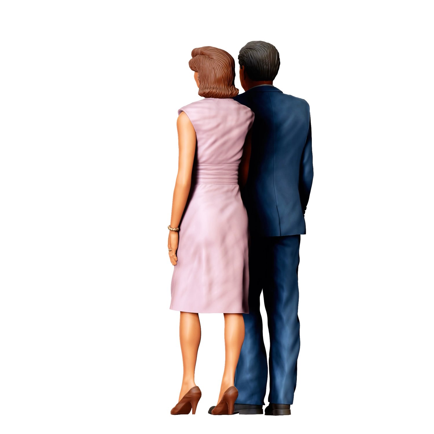 3DP Miniatures, John F Kennedy USA president and Jacqueline Kennedy Onassis, STL Files, 3D Print Files