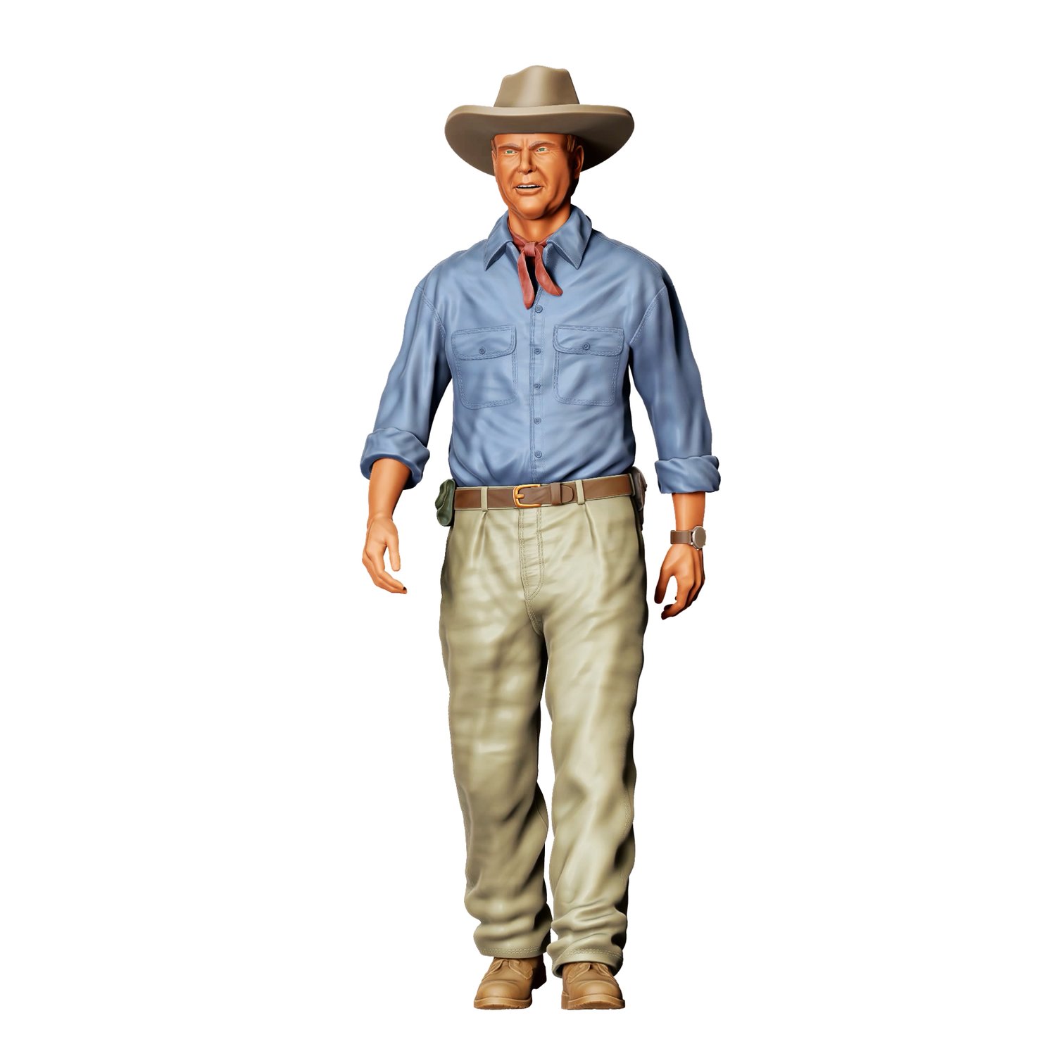 3DP Miniatures, Jurassic Park Alan Grant Sam Neill, STL Files, 3D Printable Files