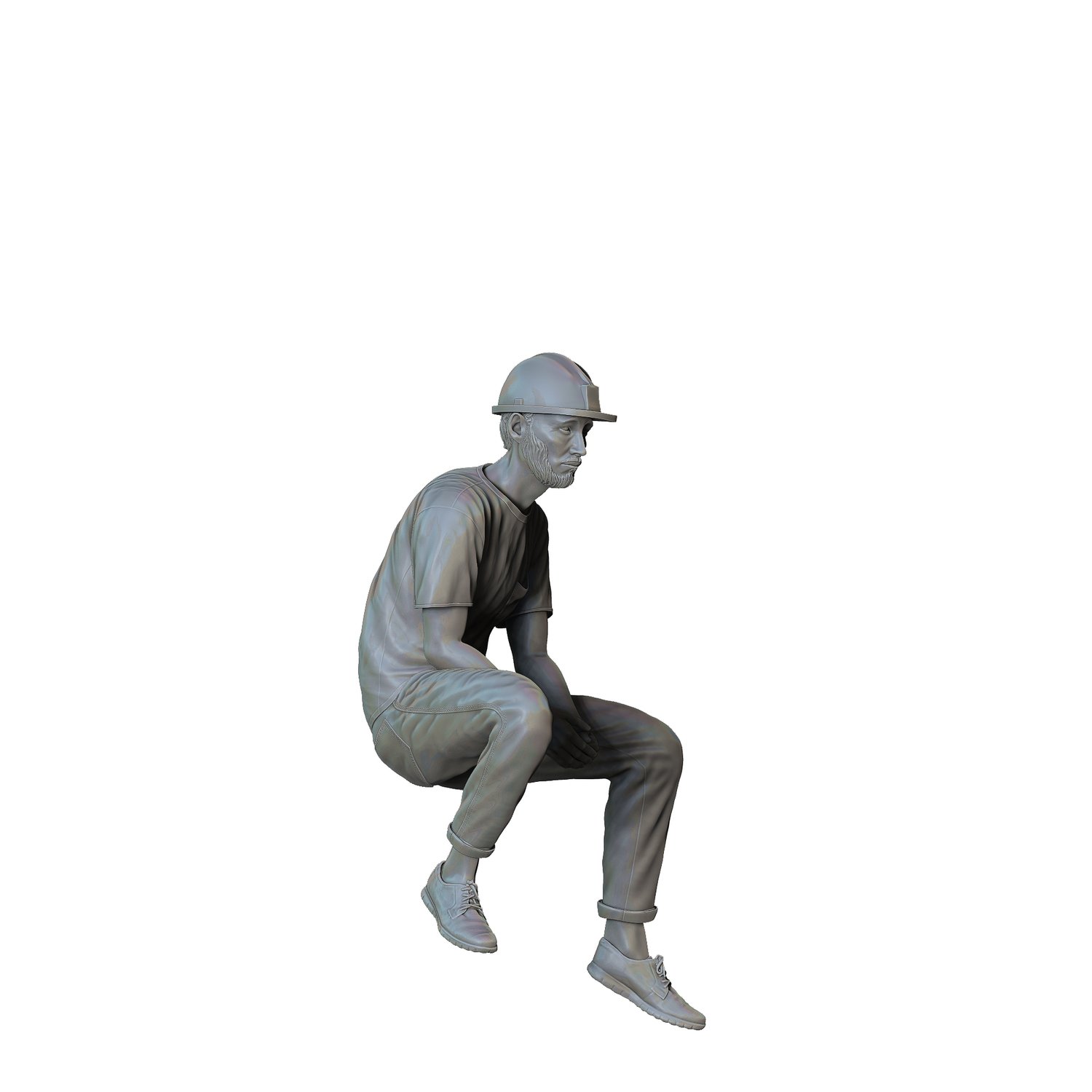 3DP Miniatures, a man sitting on a car, STL Files, 3D Print files