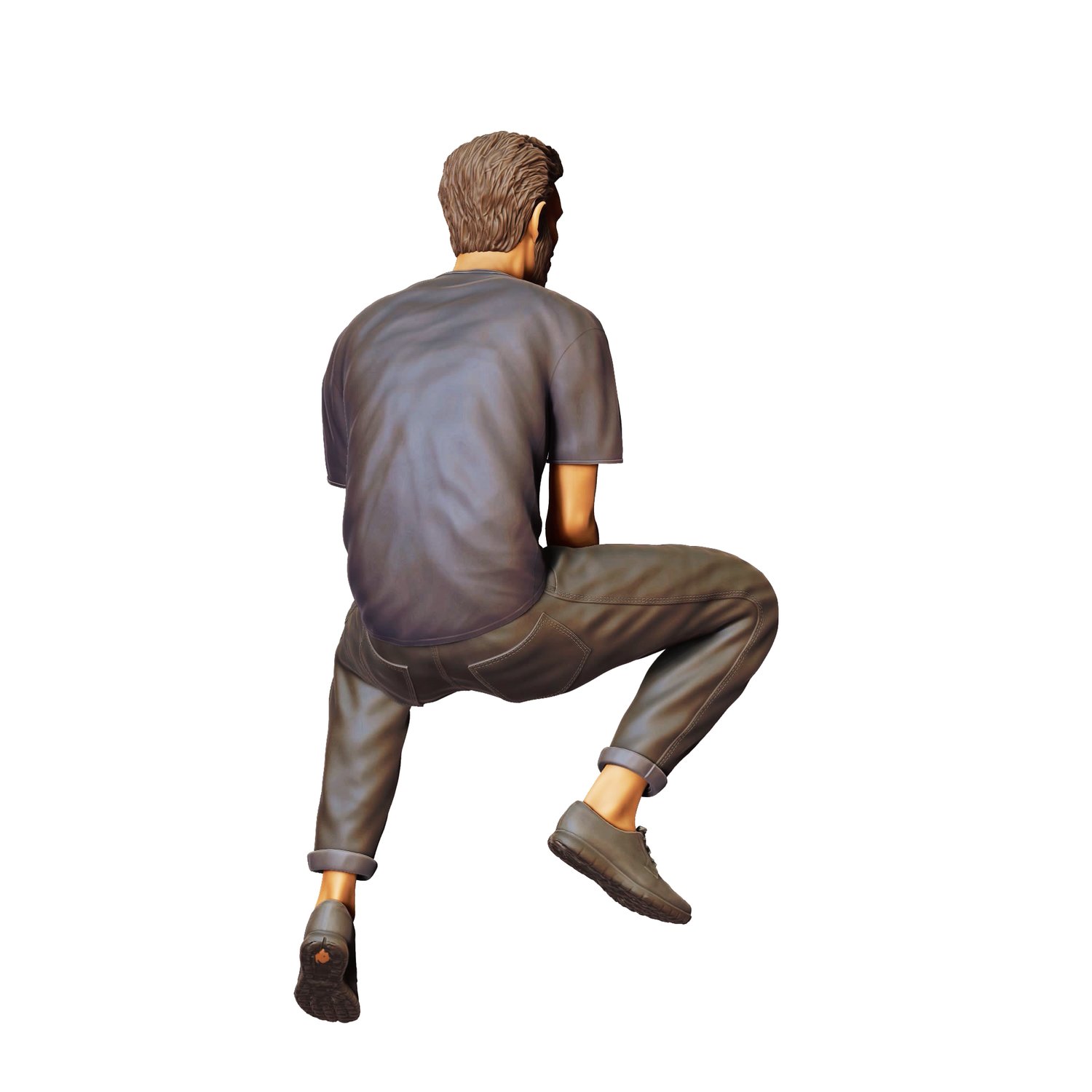 3DP Miniatures, a man sitting on a car, STL Files, 3D Print files