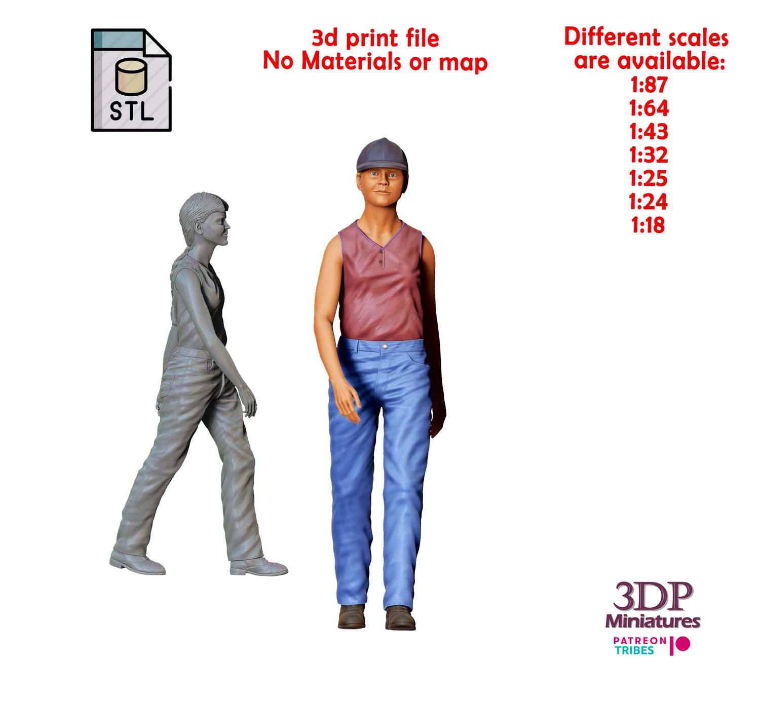 3DP Miniatures, Jurassic Park Lex Murphy Ariana Richards, STL Files, 3D Printable Files