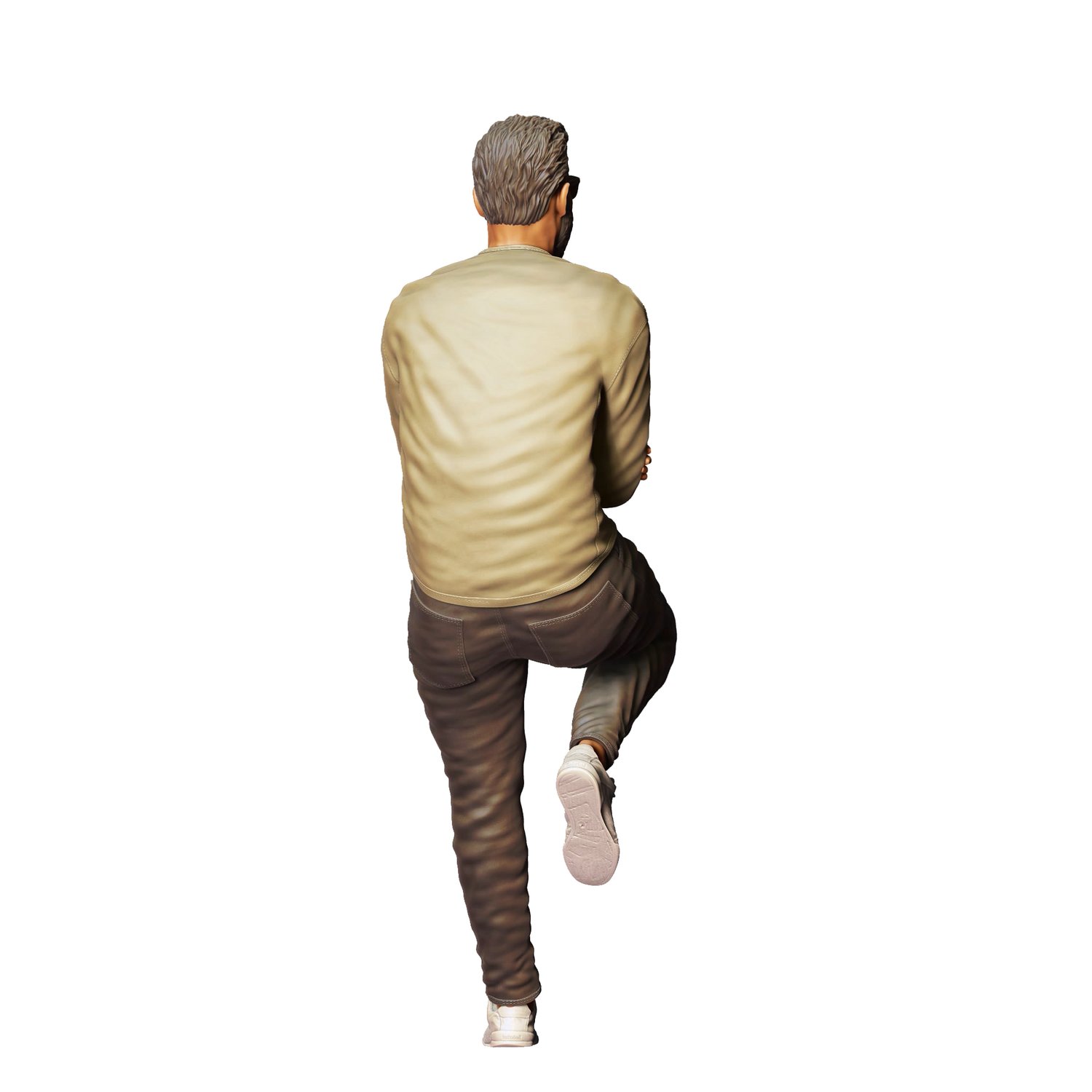 3DP Miniatures, a man leaning on a car, STL Files, 3D Printable Files