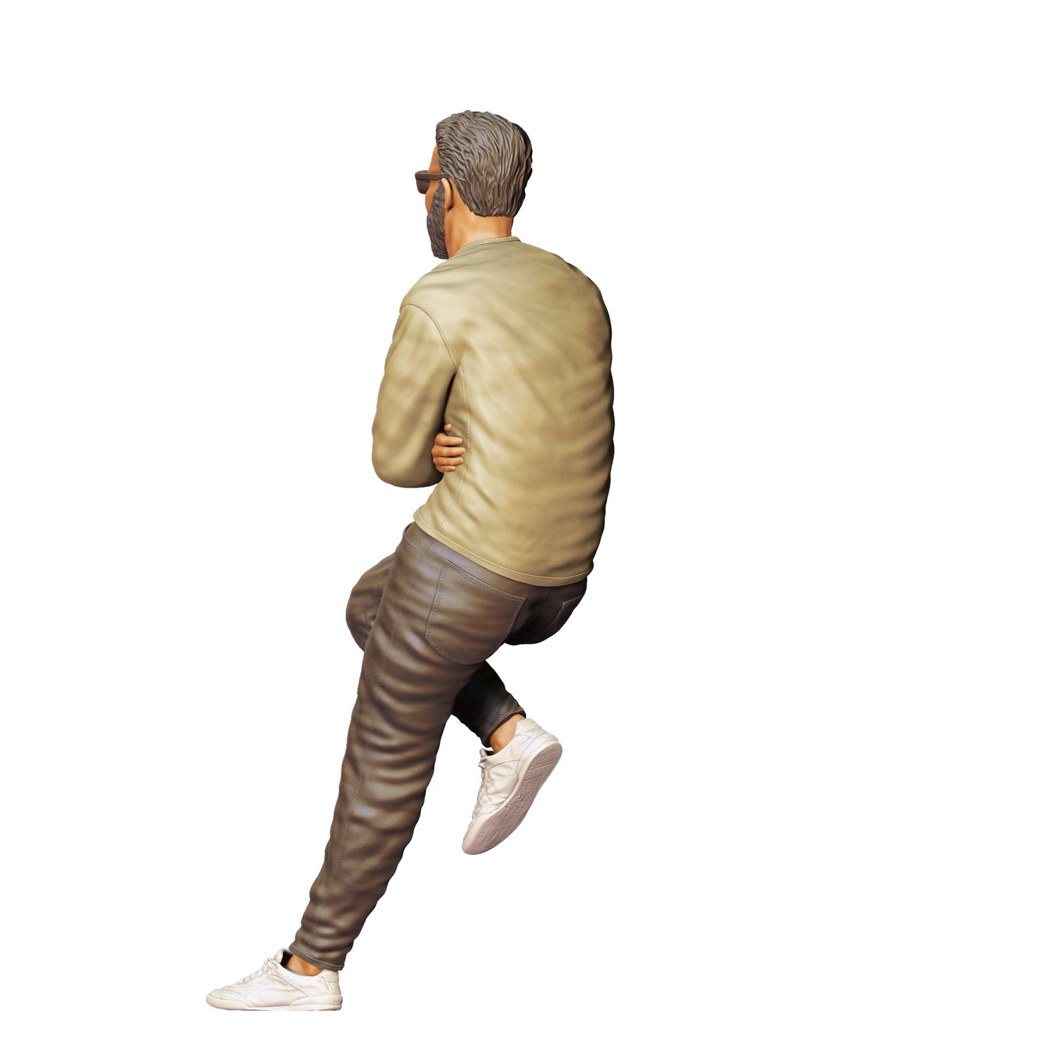 3DP Miniatures, a man leaning on a car, STL Files, 3D Printable Files
