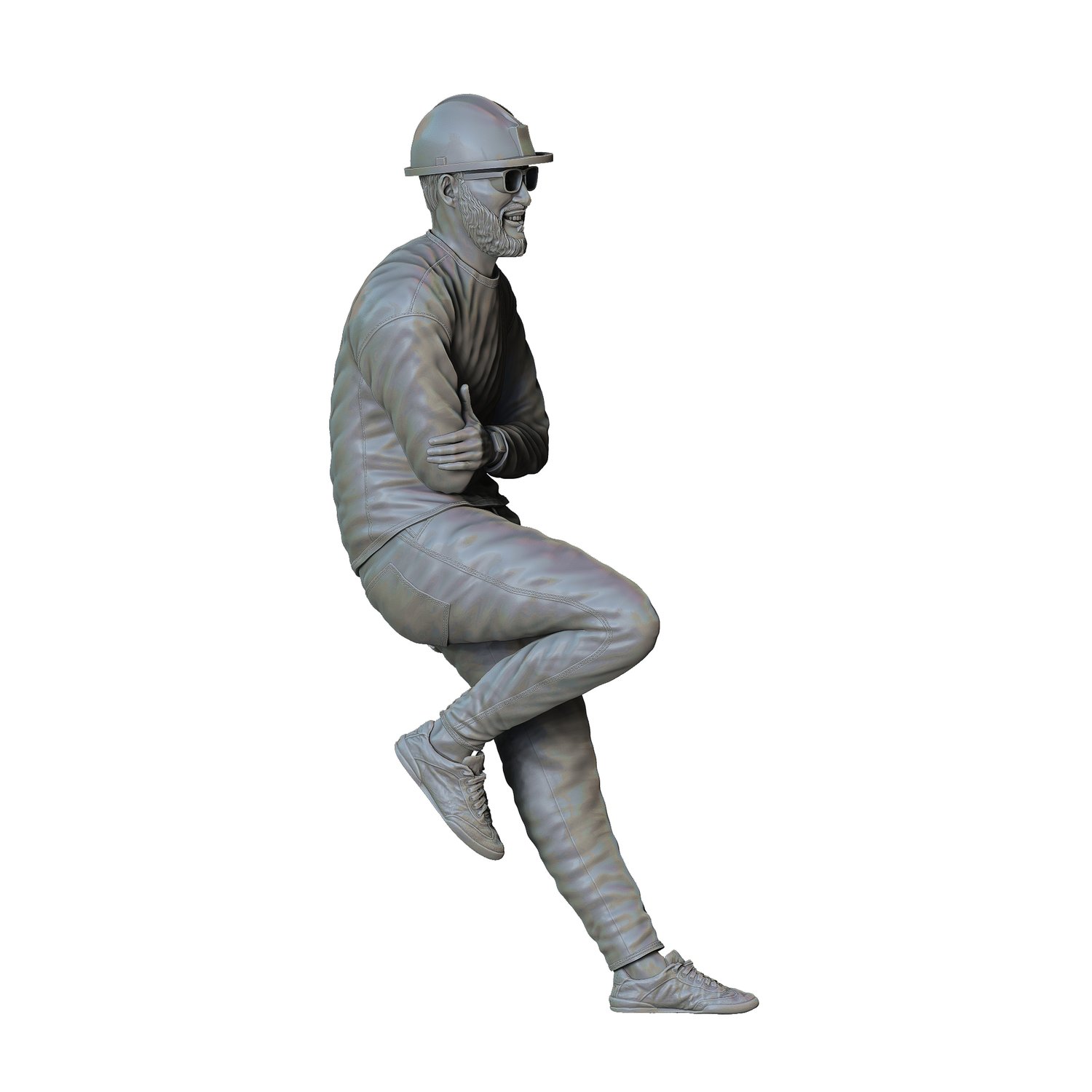 3DP Miniatures, a man leaning on a car, STL Files, 3D Printable Files
