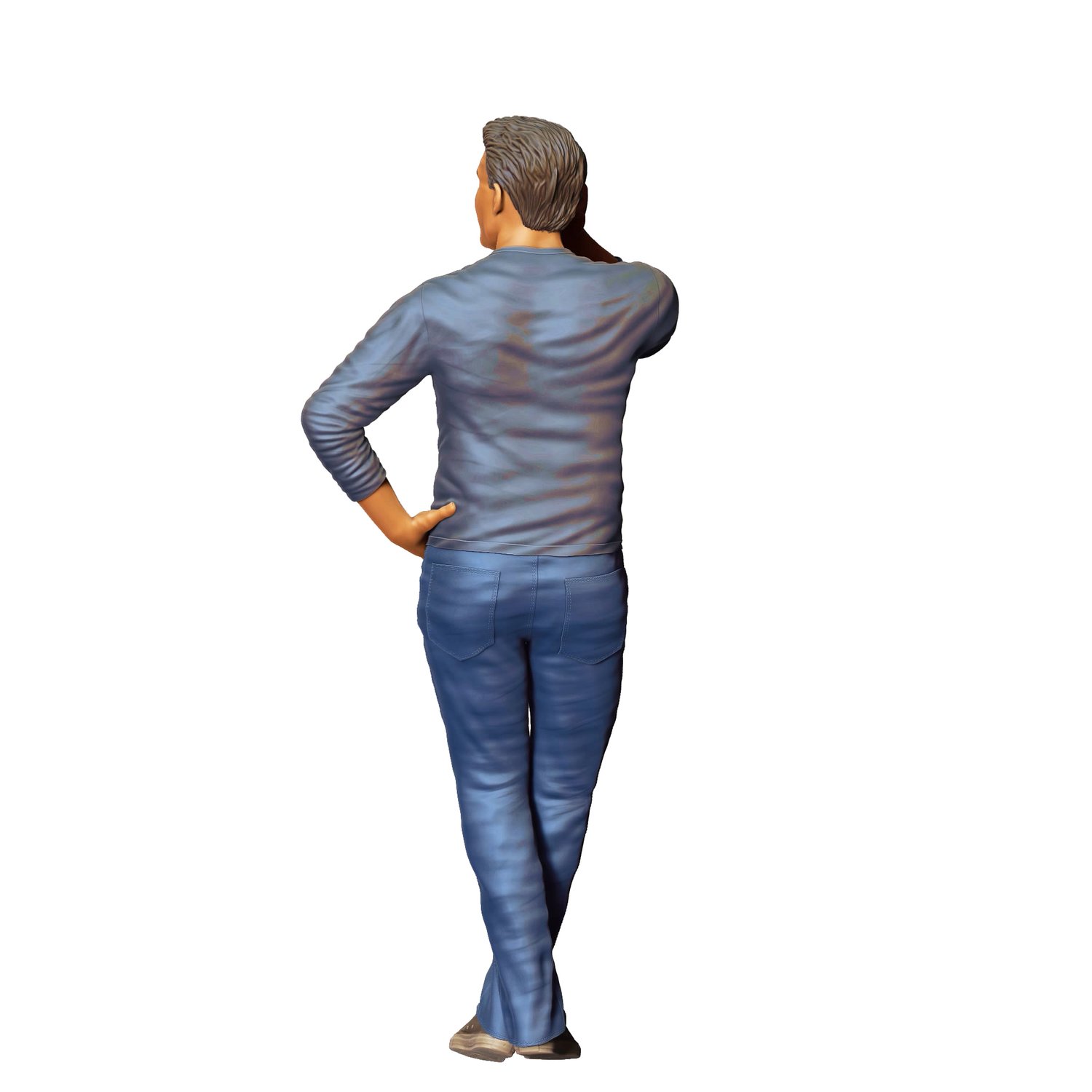 3DP Miniatures, a man leaning on a car, STL Files, 3D Printable Files