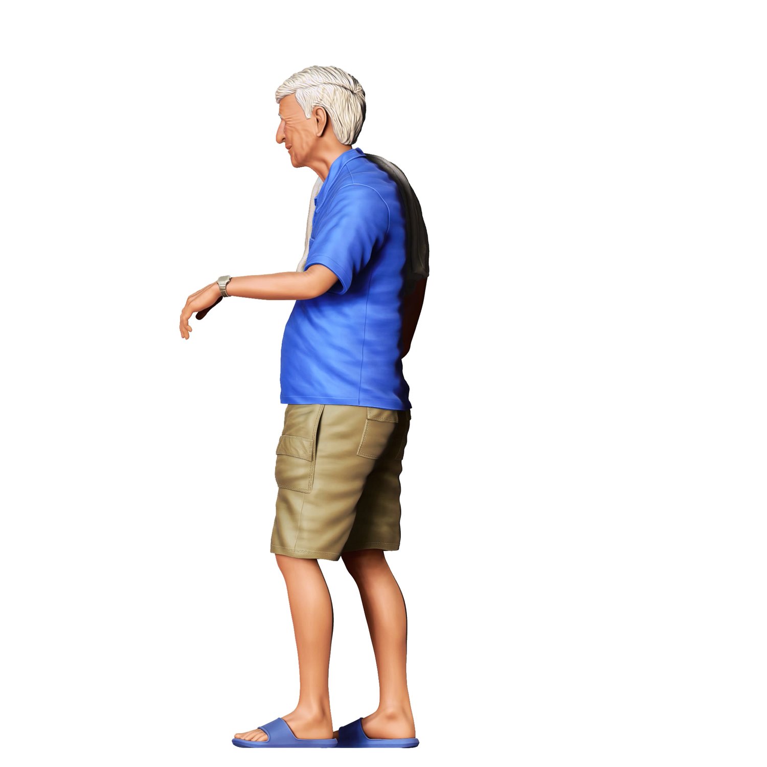 3DP Miniatures, a man leaning on a car, STL Files, 3D Printable Files