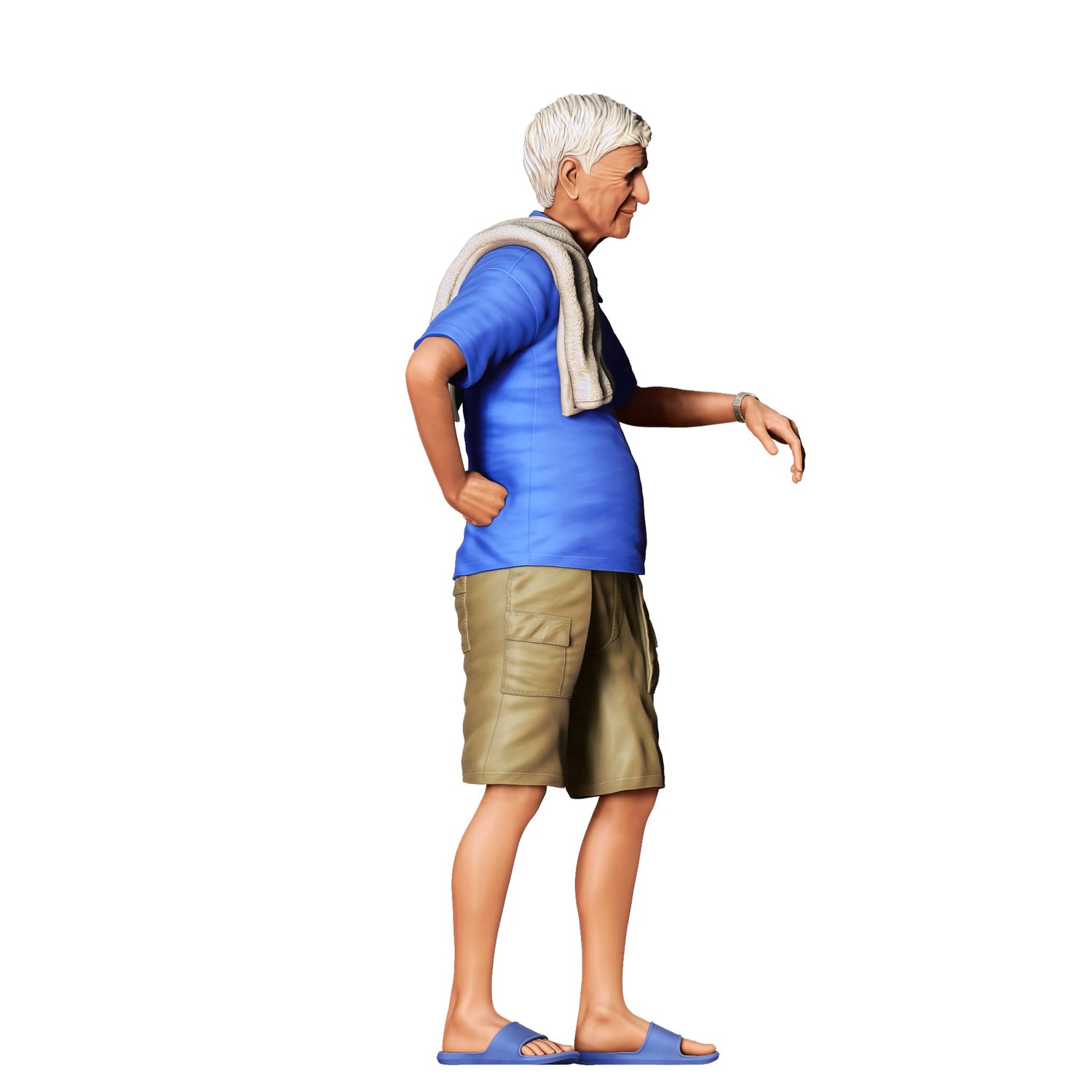 3DP Miniatures, a man leaning on a car, STL Files, 3D Printable Files