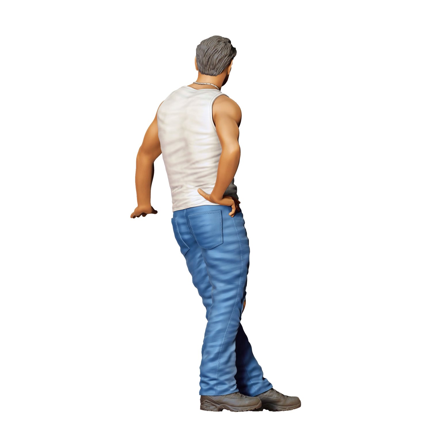 3DP Miniatures, a man leaning on a car, STL Files, 3D Printable Files