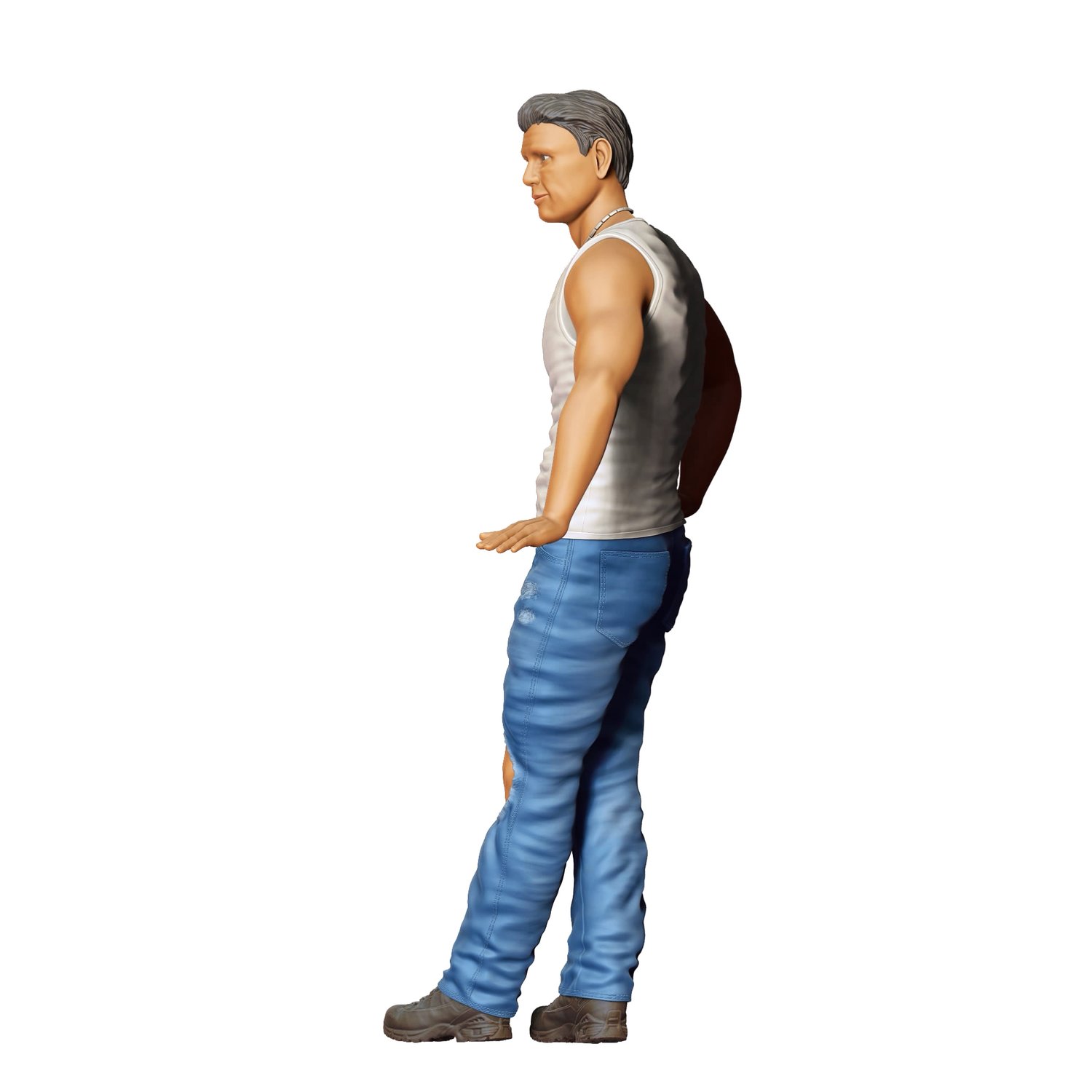 3DP Miniatures, a man leaning on a car, STL Files, 3D Printable Files