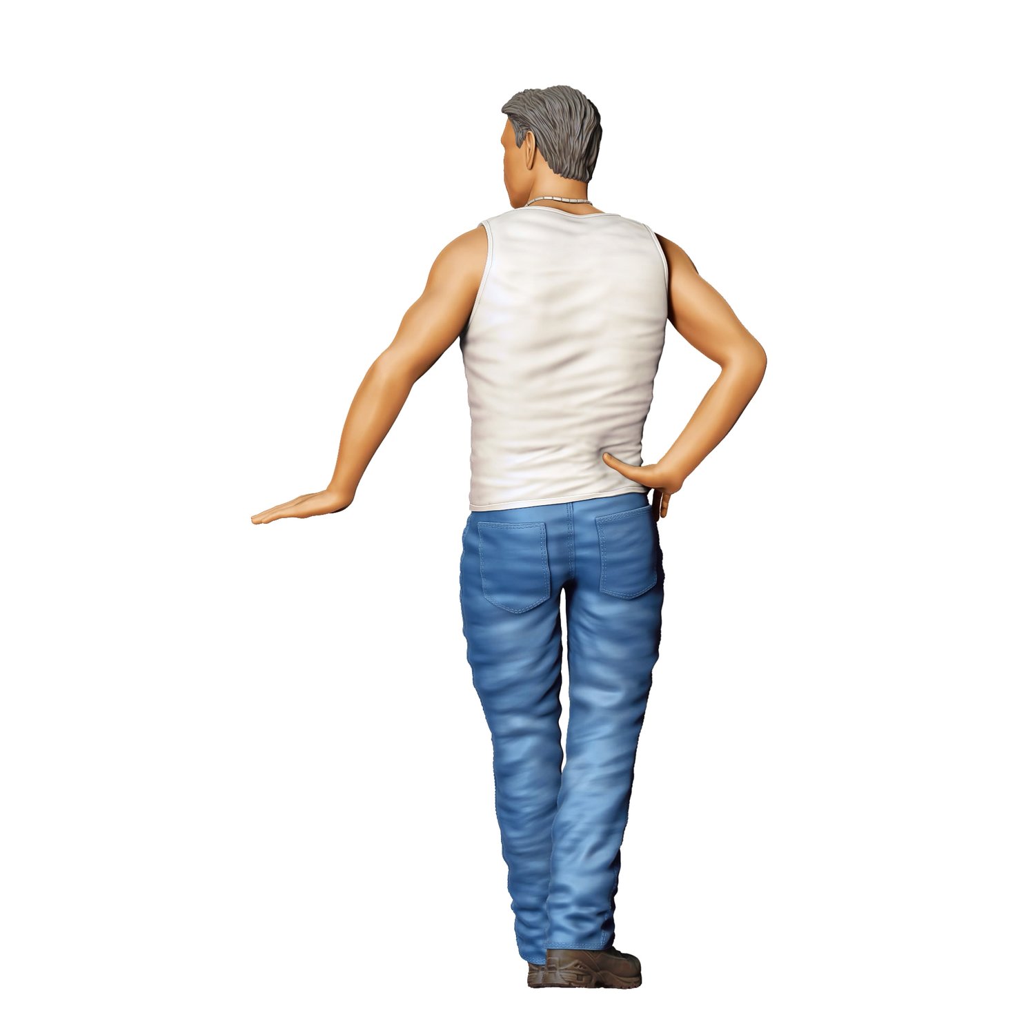 3DP Miniatures, a man leaning on a car, STL Files, 3D Printable Files