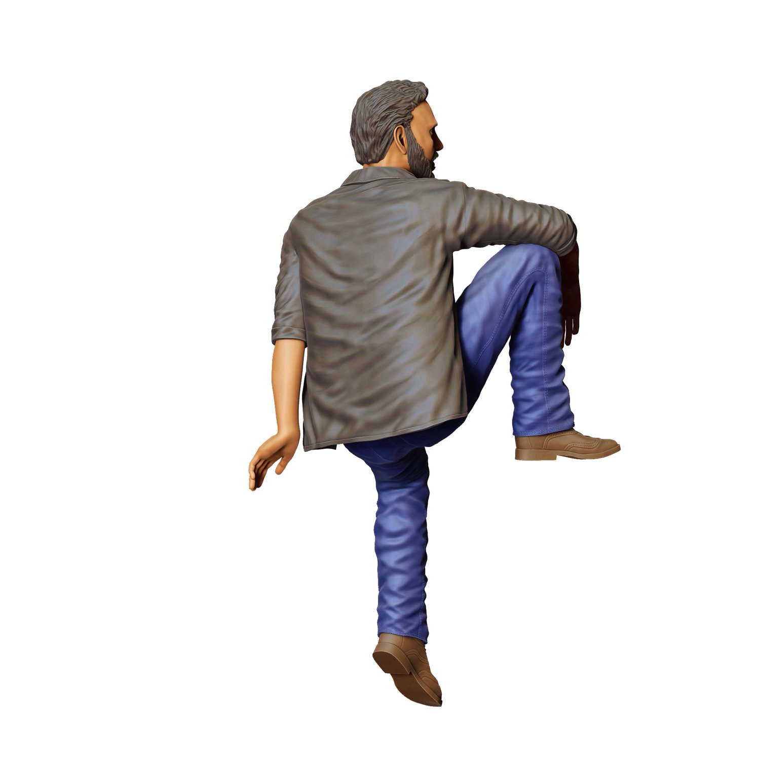 3DP Miniatures, a man sitting on a car, STL Files, 3D Printable Files