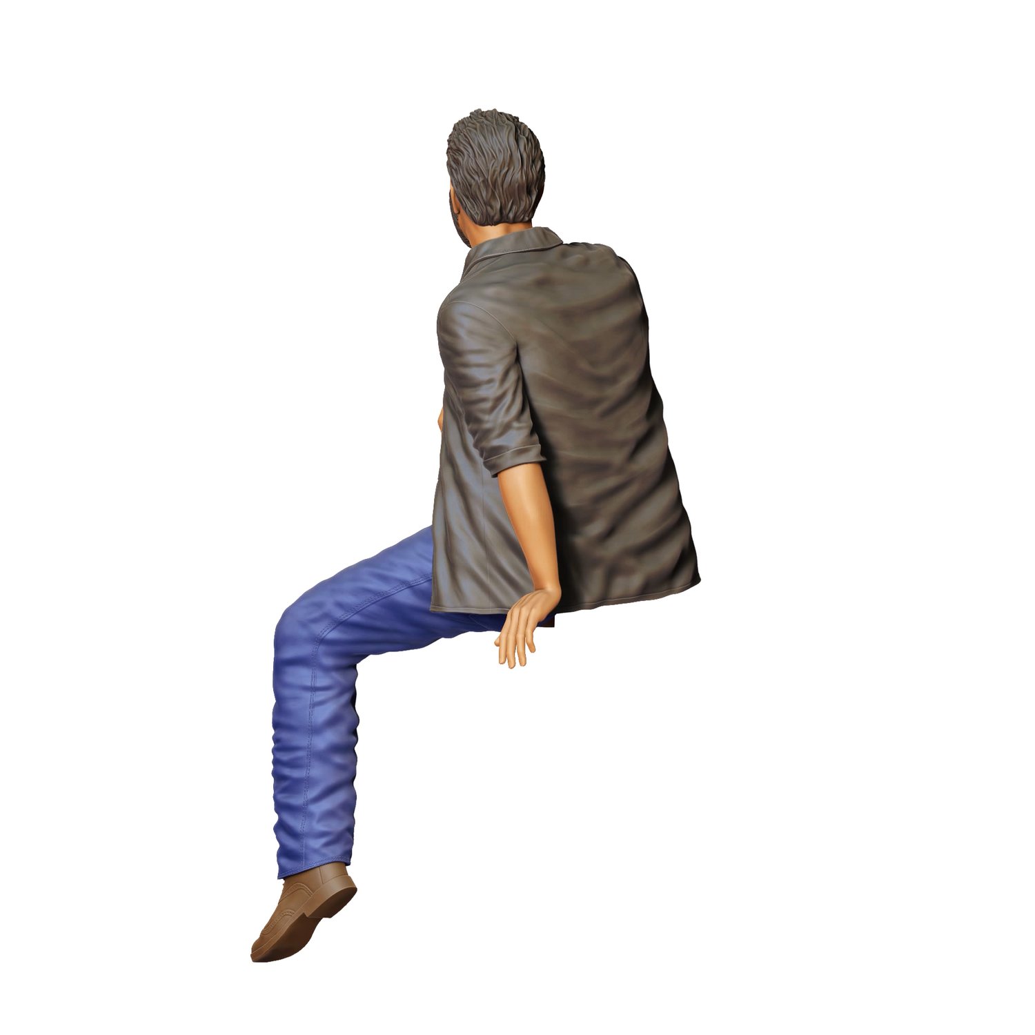 3DP Miniatures, a man sitting on a car, STL Files, 3D Printable Files