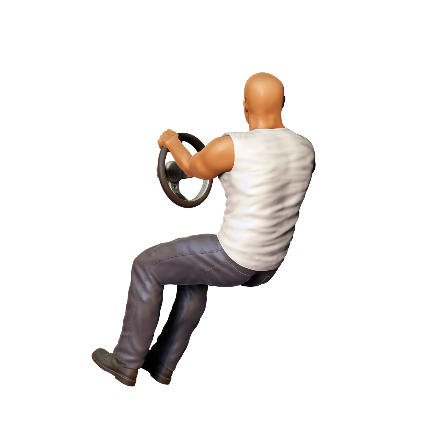 3dp Miniatures, Fast and Furious Sitting Dominic toretto, STL Files, 3D Printable Models