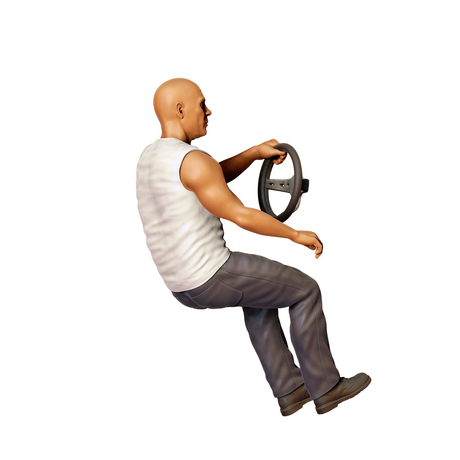 3dp Miniatures, Fast and Furious Sitting Dominic toretto, STL Files, 3D Printable Models