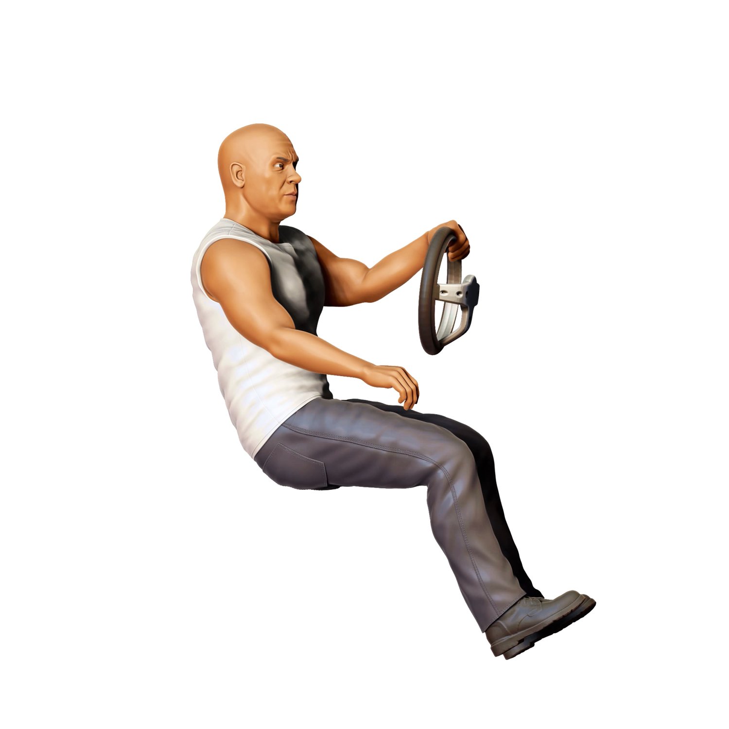 3dp Miniatures, Fast and Furious Sitting Dominic toretto, STL Files, 3D Printable Models