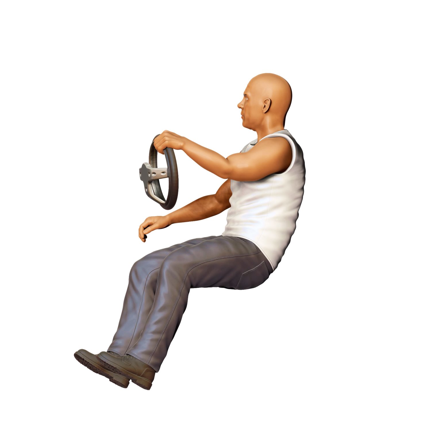 3dp Miniatures, Fast and Furious Sitting Dominic toretto, STL Files, 3D Printable Models
