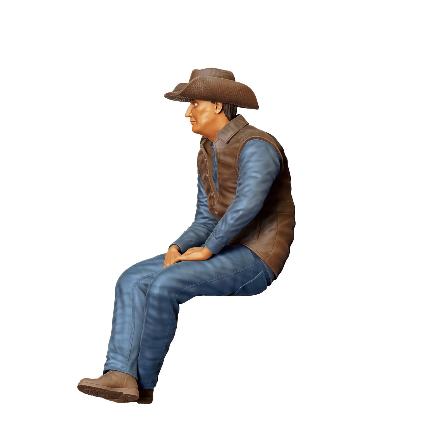 3dp Miniatures, man sitting on the back of pickup truck, STL Files, 3D Printable