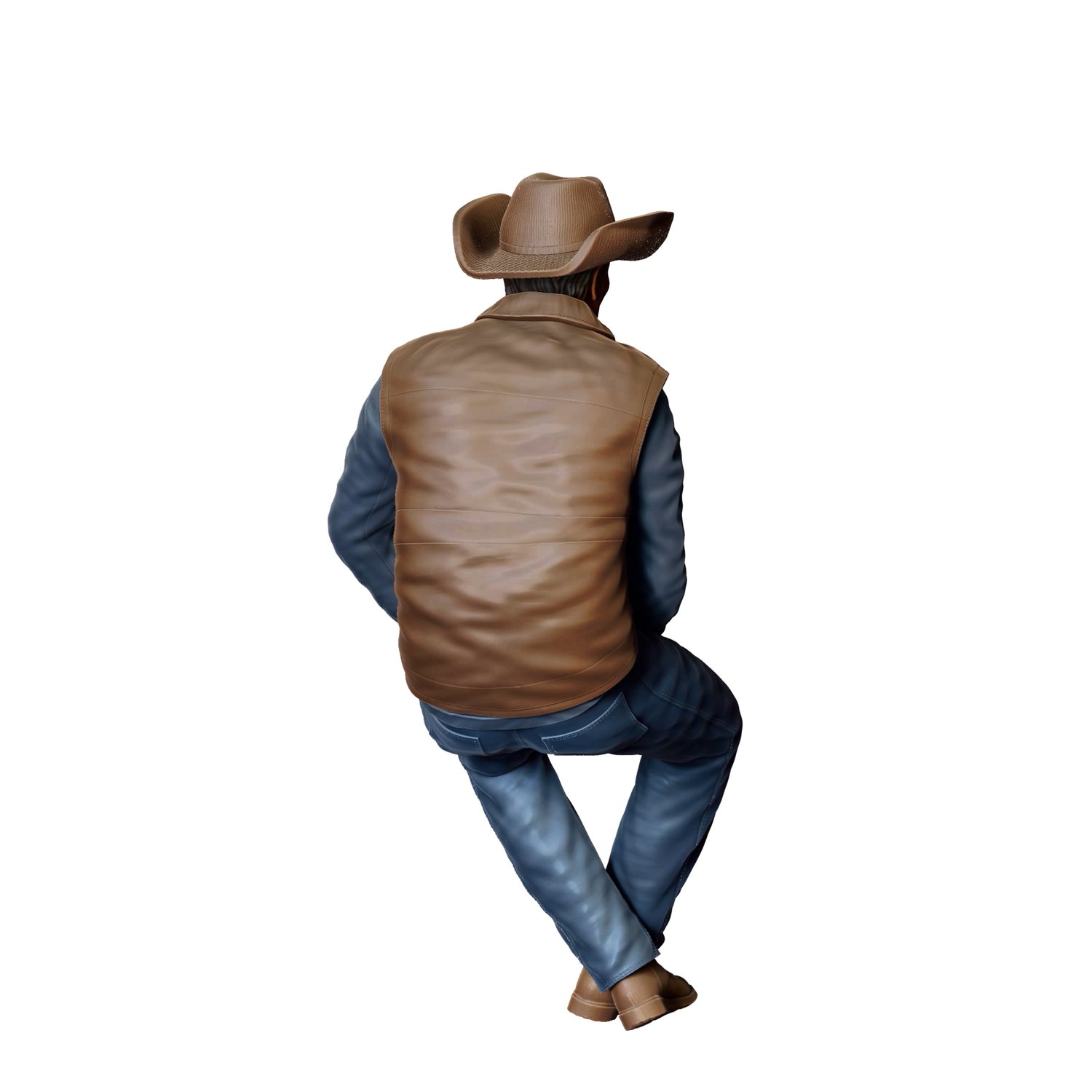 3dp Miniatures, man sitting on the back of pickup truck, STL Files, 3D Printable
