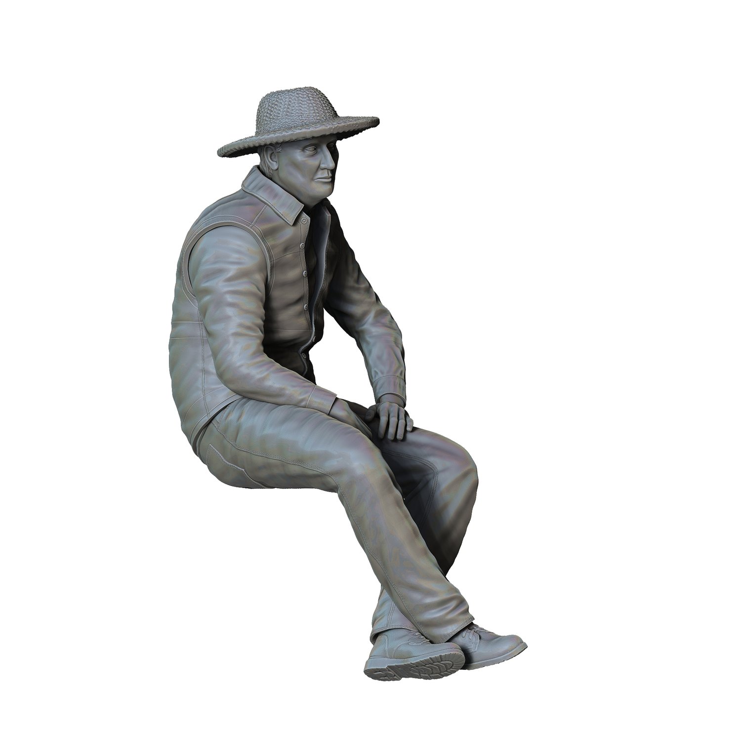 3dp Miniatures, man sitting on the back of pickup truck, STL Files, 3D Printable