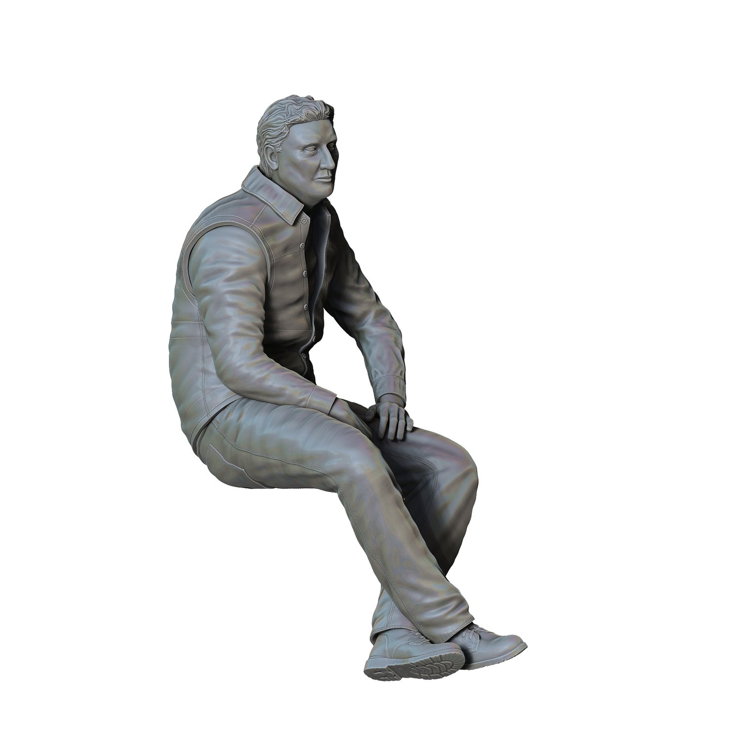 3dp Miniatures, man sitting on the back of pickup truck, STL Files, 3D Printable