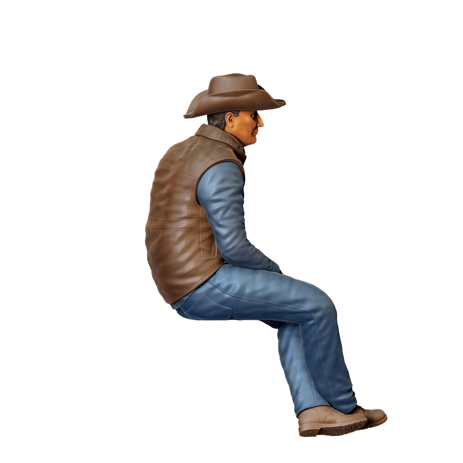 3dp Miniatures, man sitting on the back of pickup truck, STL Files, 3D Printable