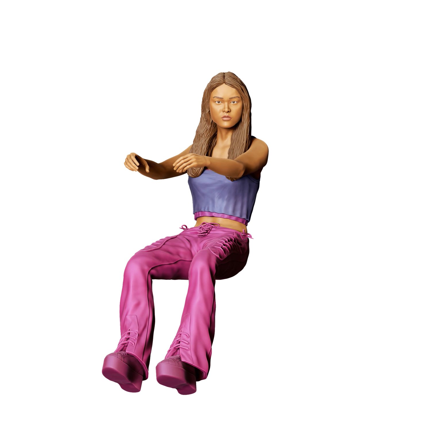 3dp Miniatures, Fast and Furious Sitting SUKI, STL Files, 3D Printable Files