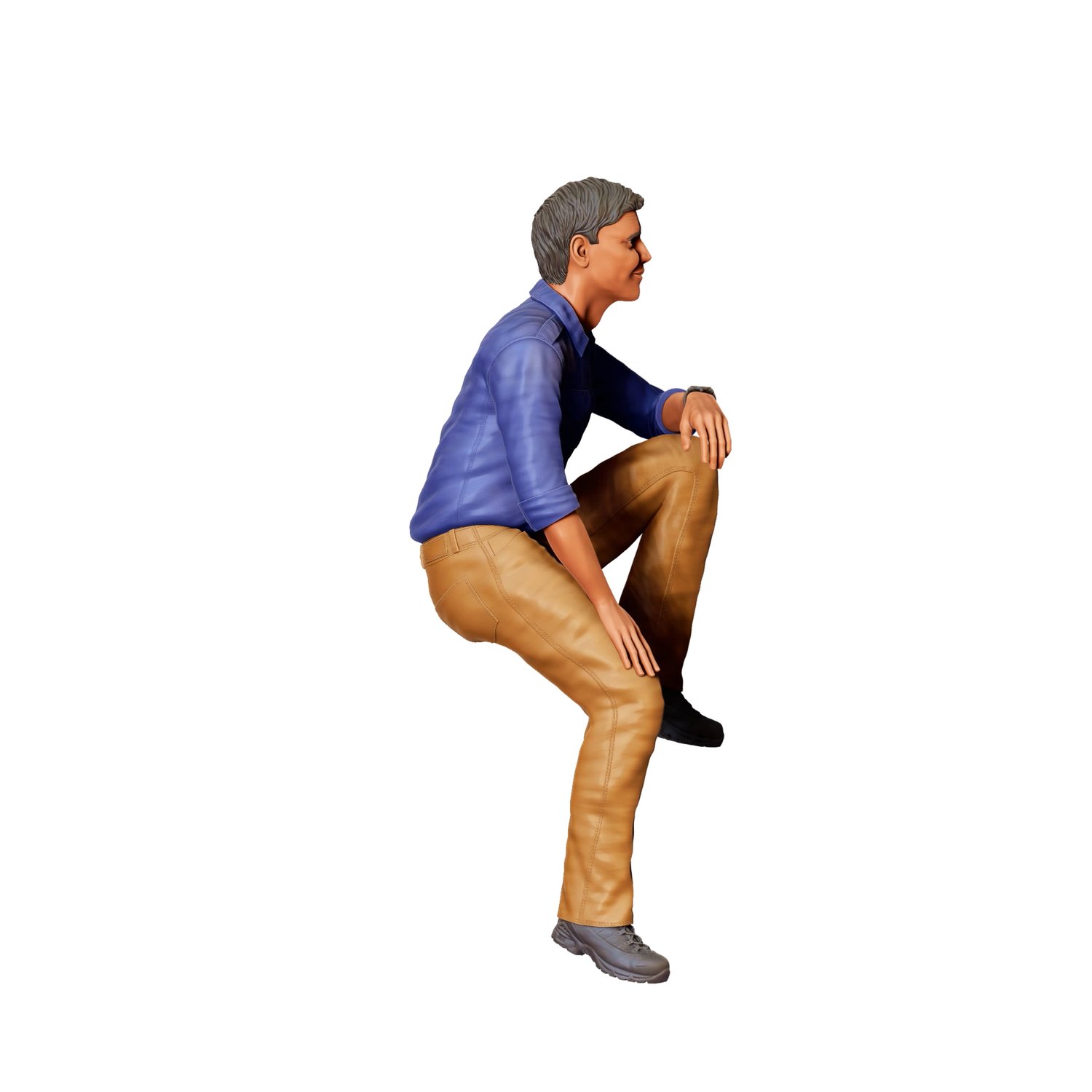 3dp Miniatures, man sitting on the back of pickup truck, STL Files, 3D Printable Files